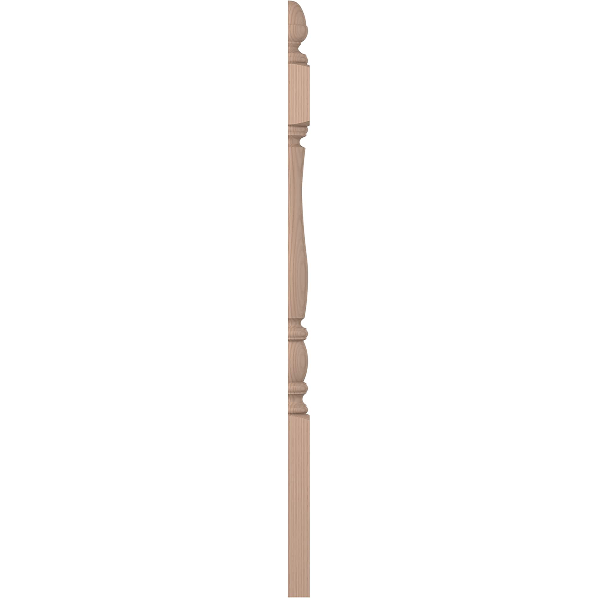 L.J. Smith Stair Systems LJP-3340 1-2-M 3.5-in x 47.5-in Unfinished Maple Stair Newel Post