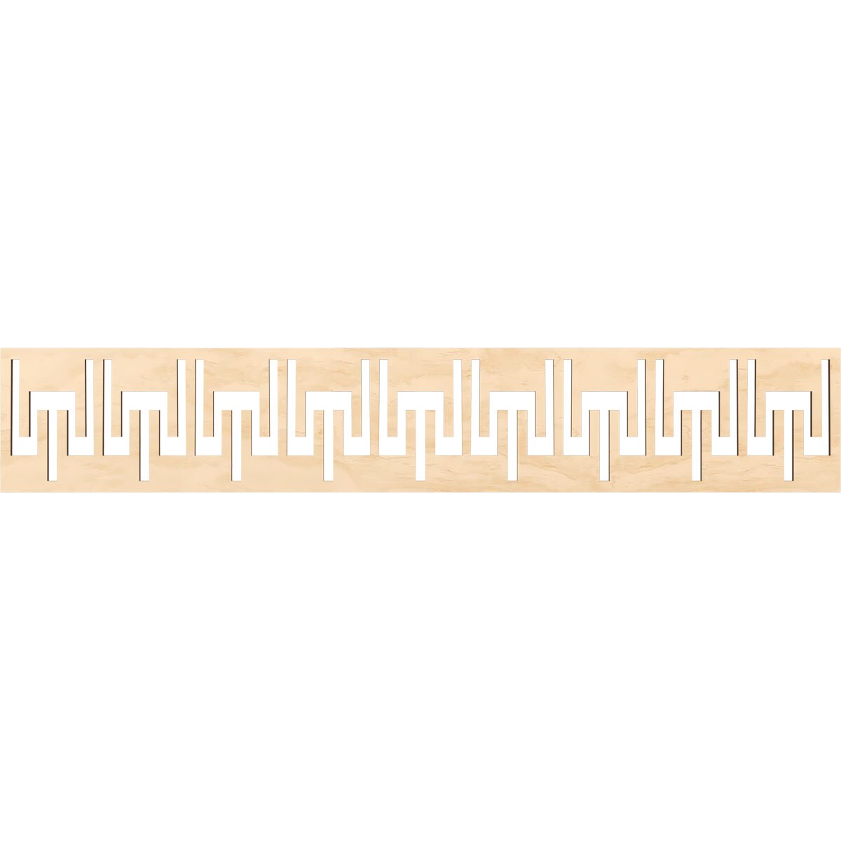 Ekena Millwork MLDA08X46VICBI Victory Fretwork Flat Trim 8-in x 3.89-ft Birch Brown Unfinished 2156140 Pierced Wall Panel Moulding