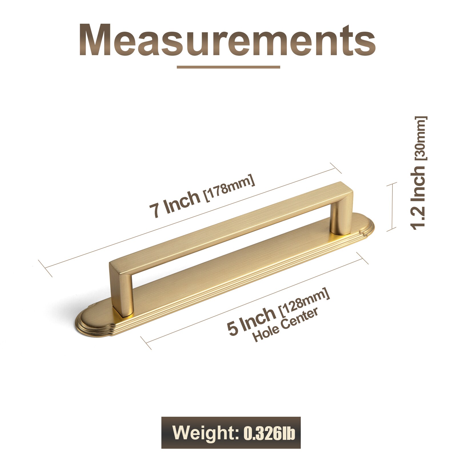 Miaokesen 1022UBR-G014-128-2 Cabinet-Pulls - View #2