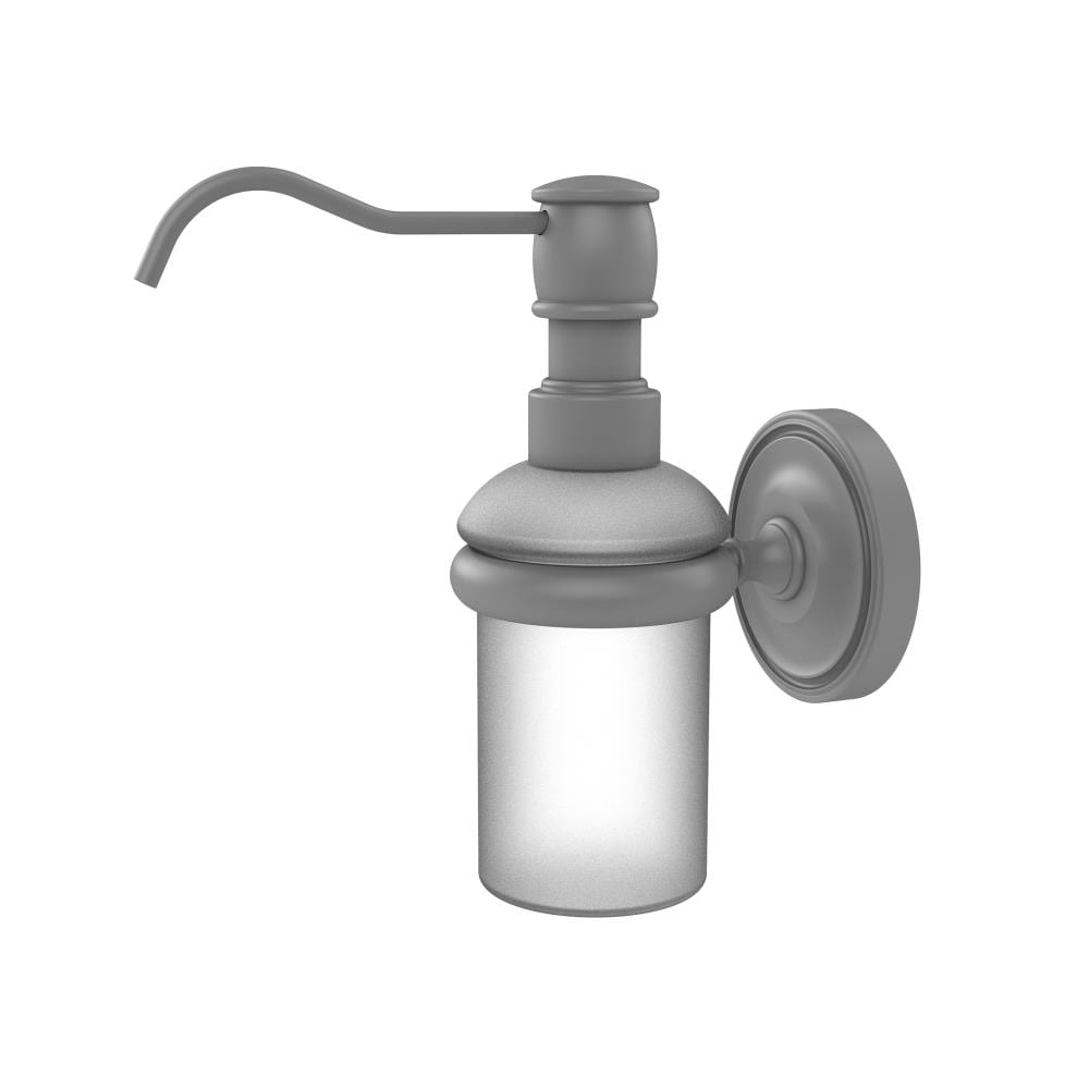 Allied Brass PR-60-GYM Prestige Regal Matte Gray 5-oz. Capacity Wall-mount Soap and Lotion Dispenser