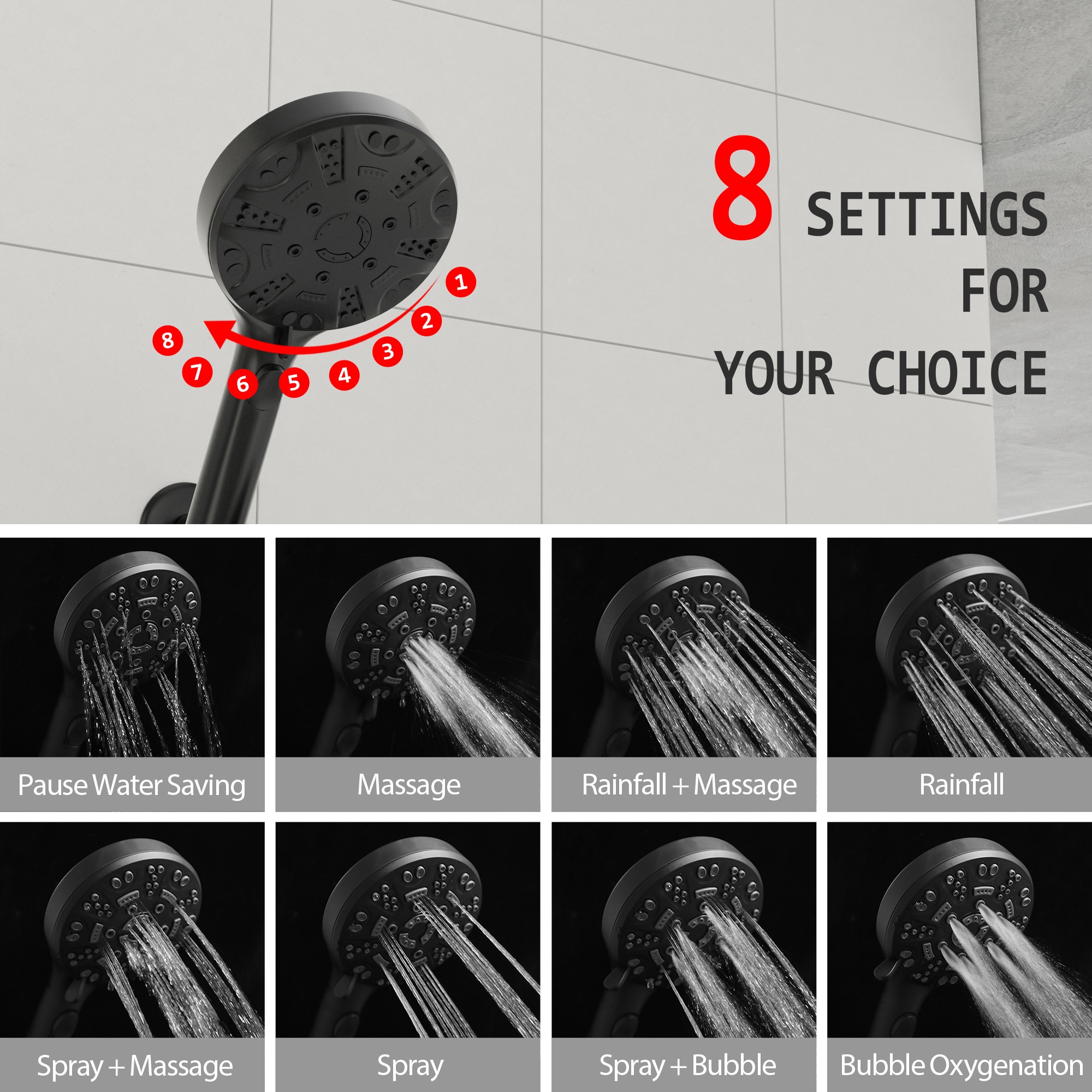 KICHAE KSLF17008-B Fixed-Showerhead - View #3