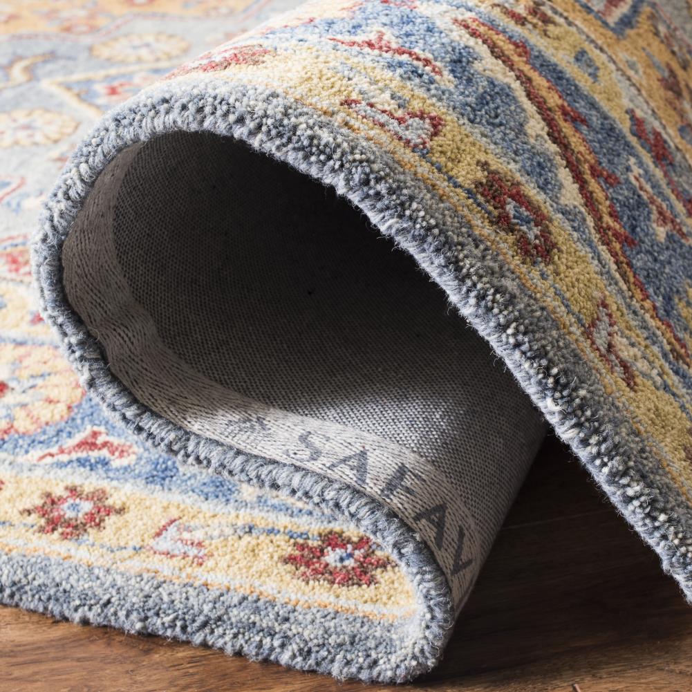 Heirloom Blue Wool 6' x 9' Hand-Tufted Rectangular Area Rug