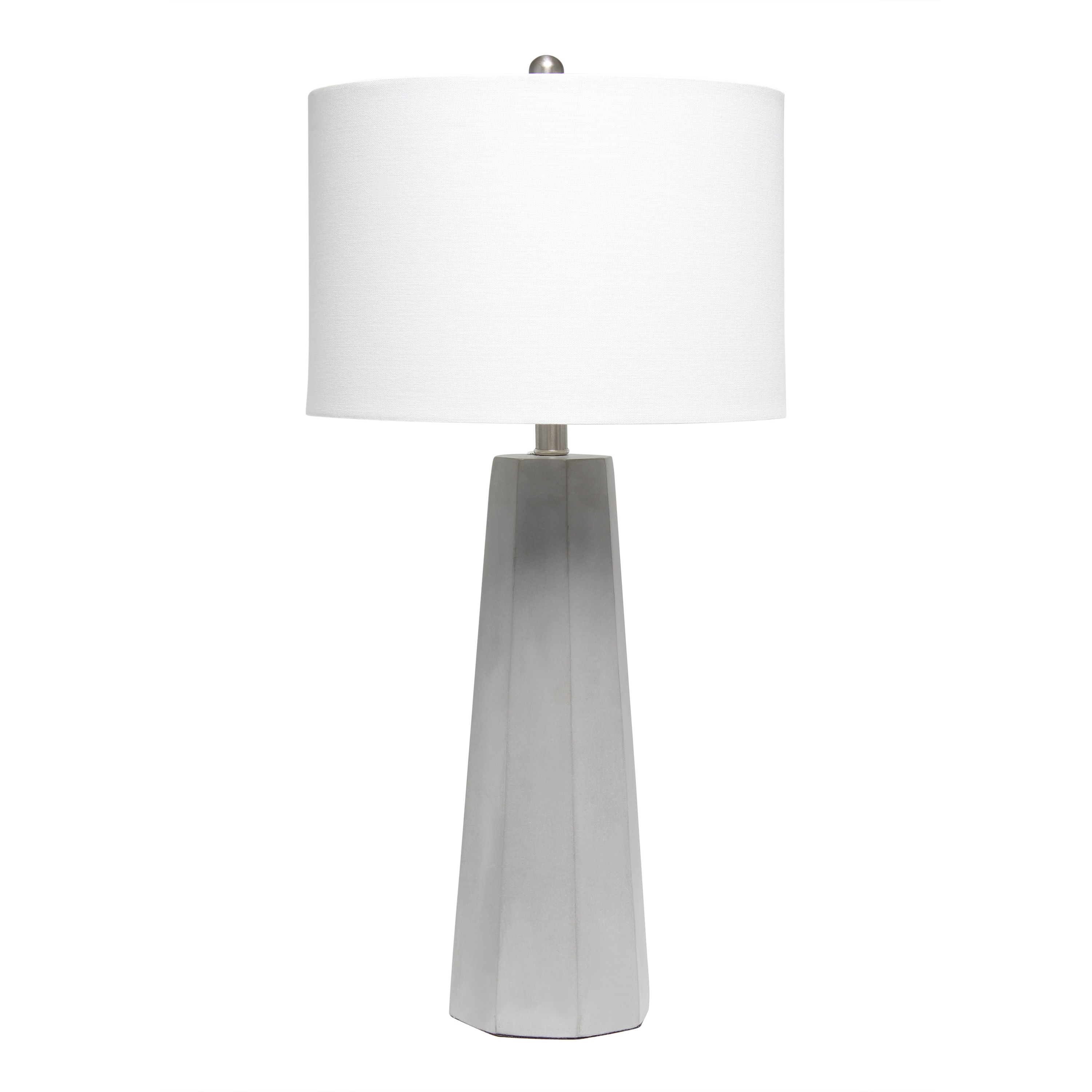 Lalia Home LHT-1011-WH Organix 30.5-in Gray LED Rotary socket Table Lamp with Fabric Shade