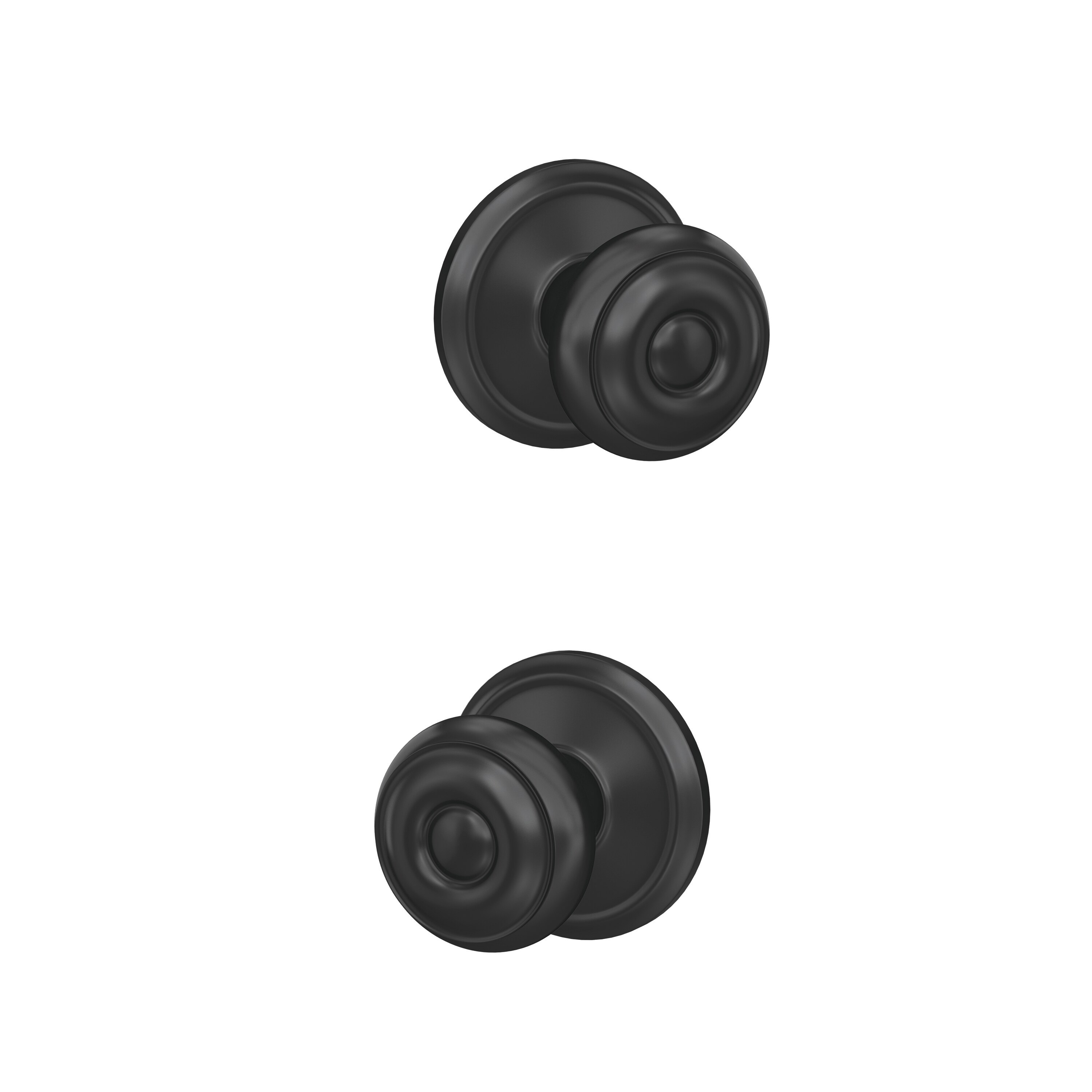 Schlage Custom Georgian - Alden Matte Black Interior or Bed/Bath Hall ...