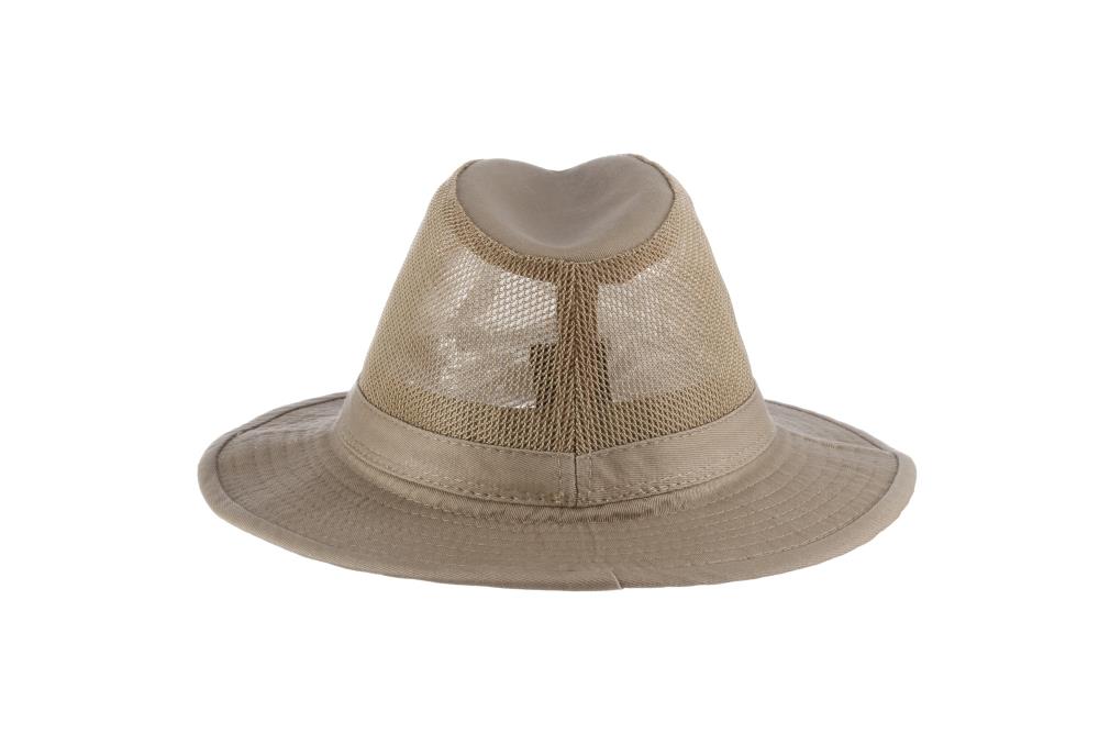 Dorfman Pacific Men's Khaki Cotton Wide-brim Hat (Medium) at