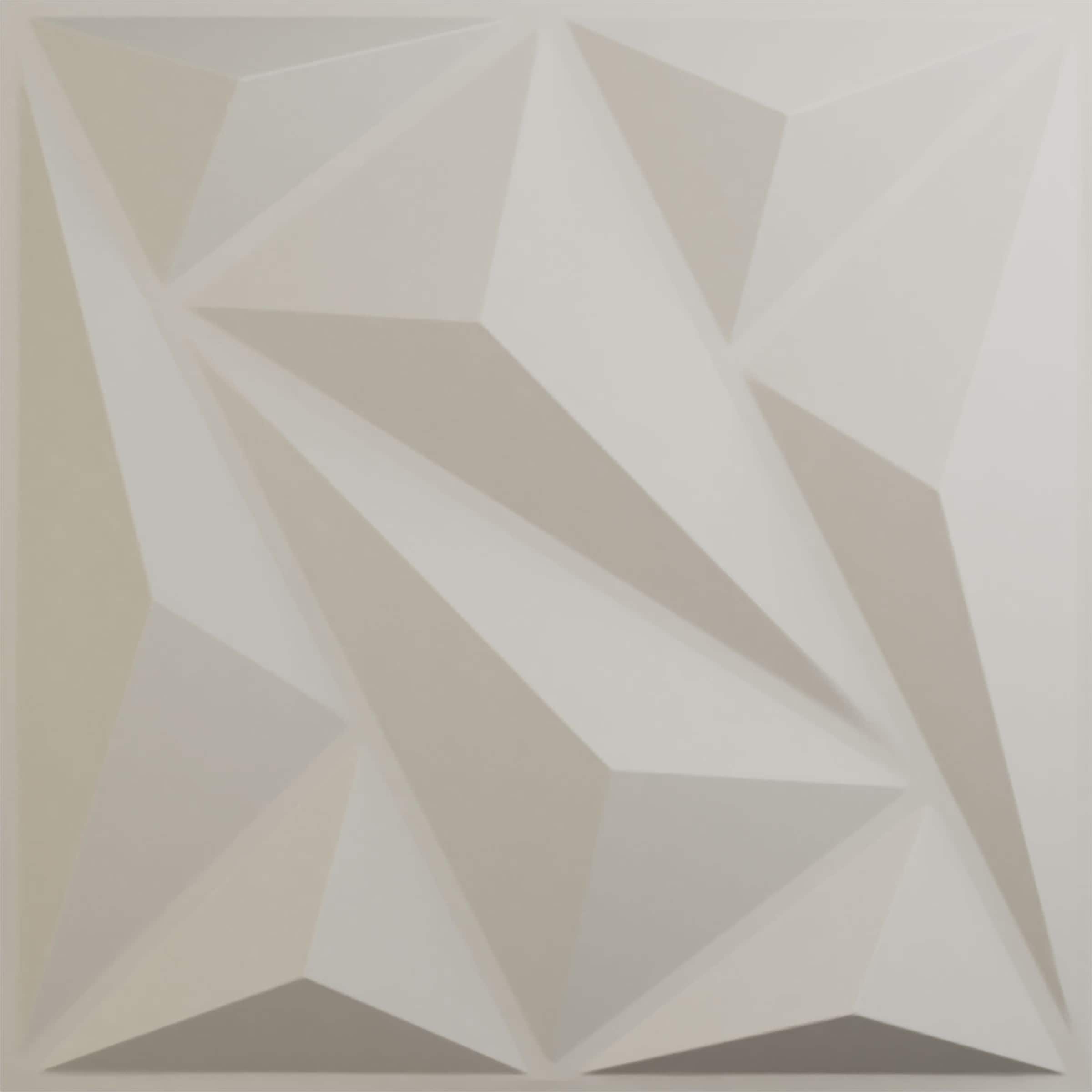 Ekena Millwork WP20X20MQGBW 19-5/8-in x 19-5/8-in Embossed UltraCover Satin Blossom White PVC Wall Panel Abstract
