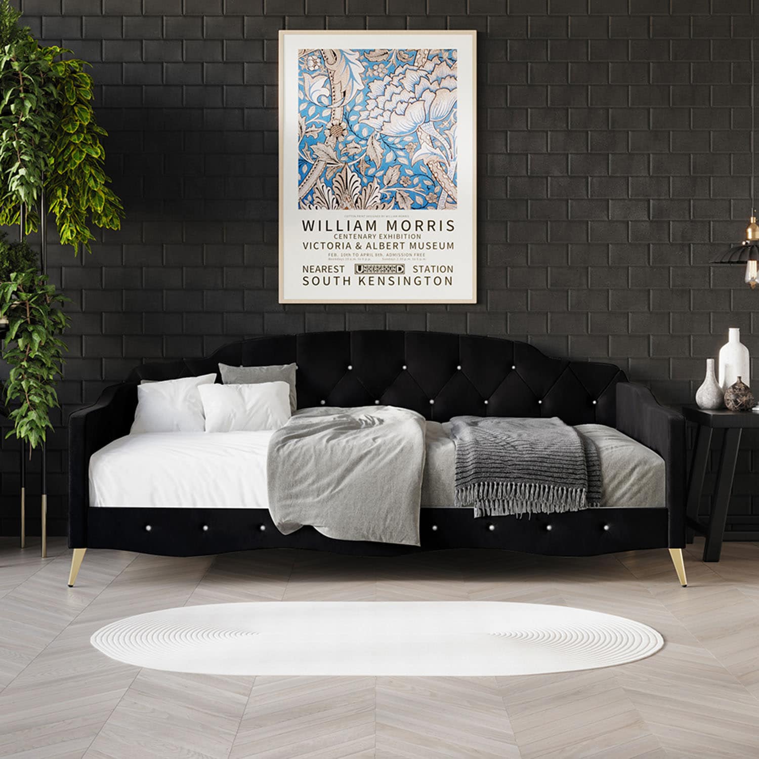 CasePiece C5096T-BK-VV Black Twin Wood Daybed Bed