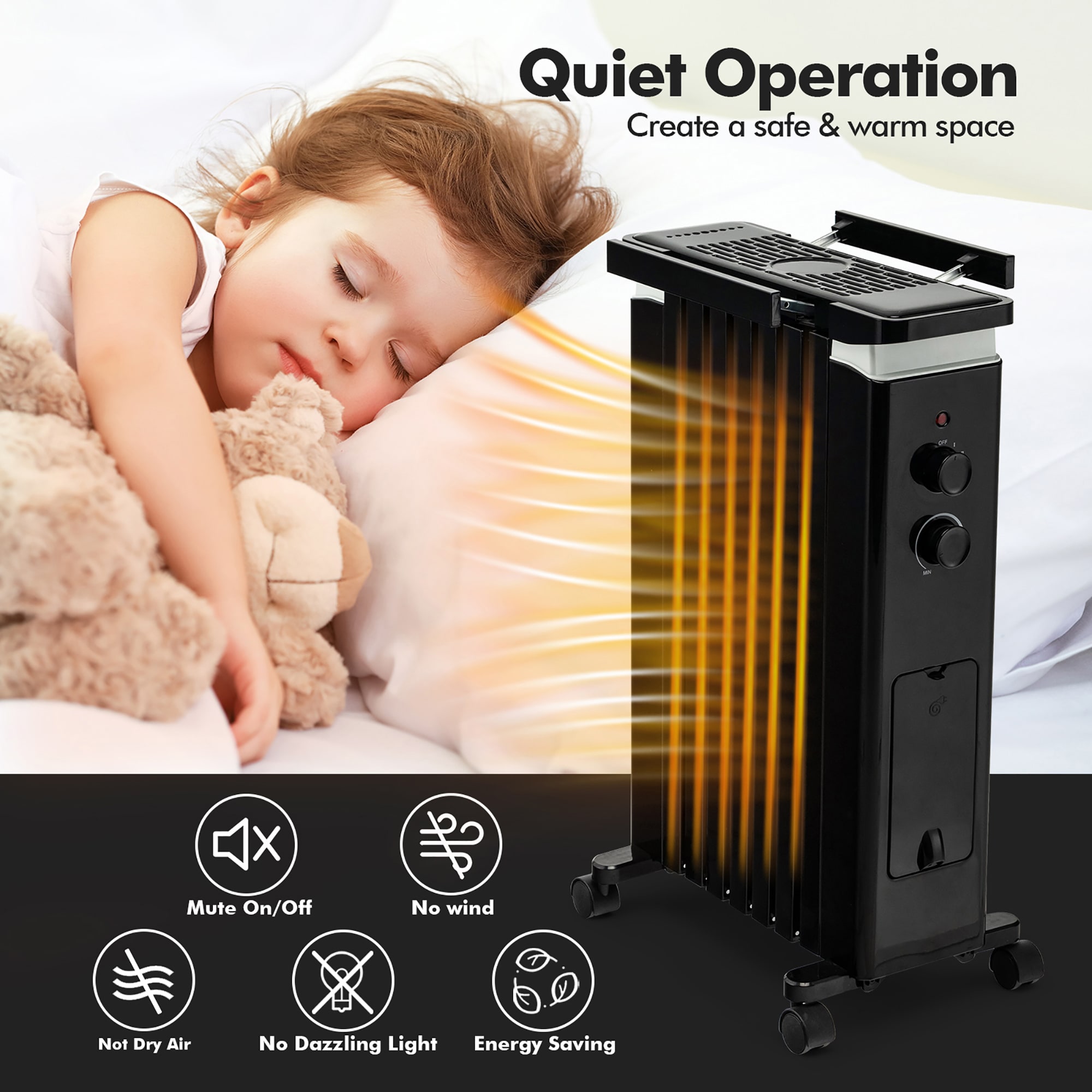 Goplus ES10202US-BK Portable-Electric-Heat - View #4