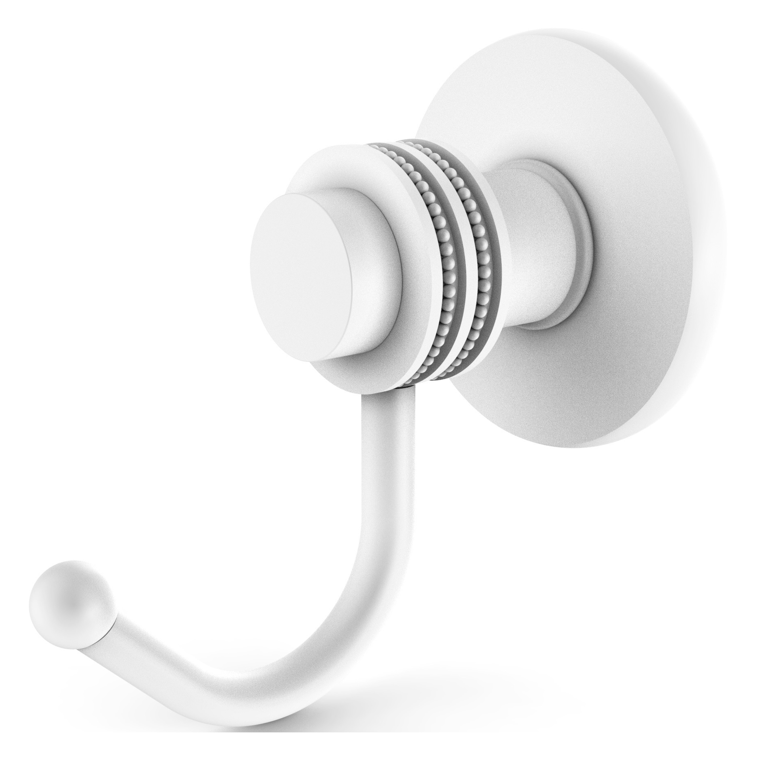 Allied Brass 920D-WHM Mercury Matte White Single -Hook Wall mount Towel Hook