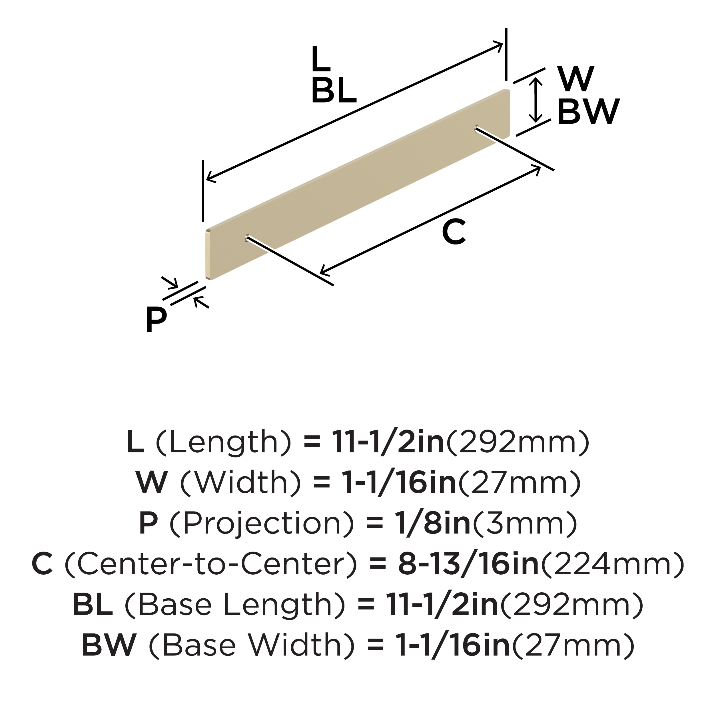 Amerock BP37606BBZ Drawer-Hardware - View #3