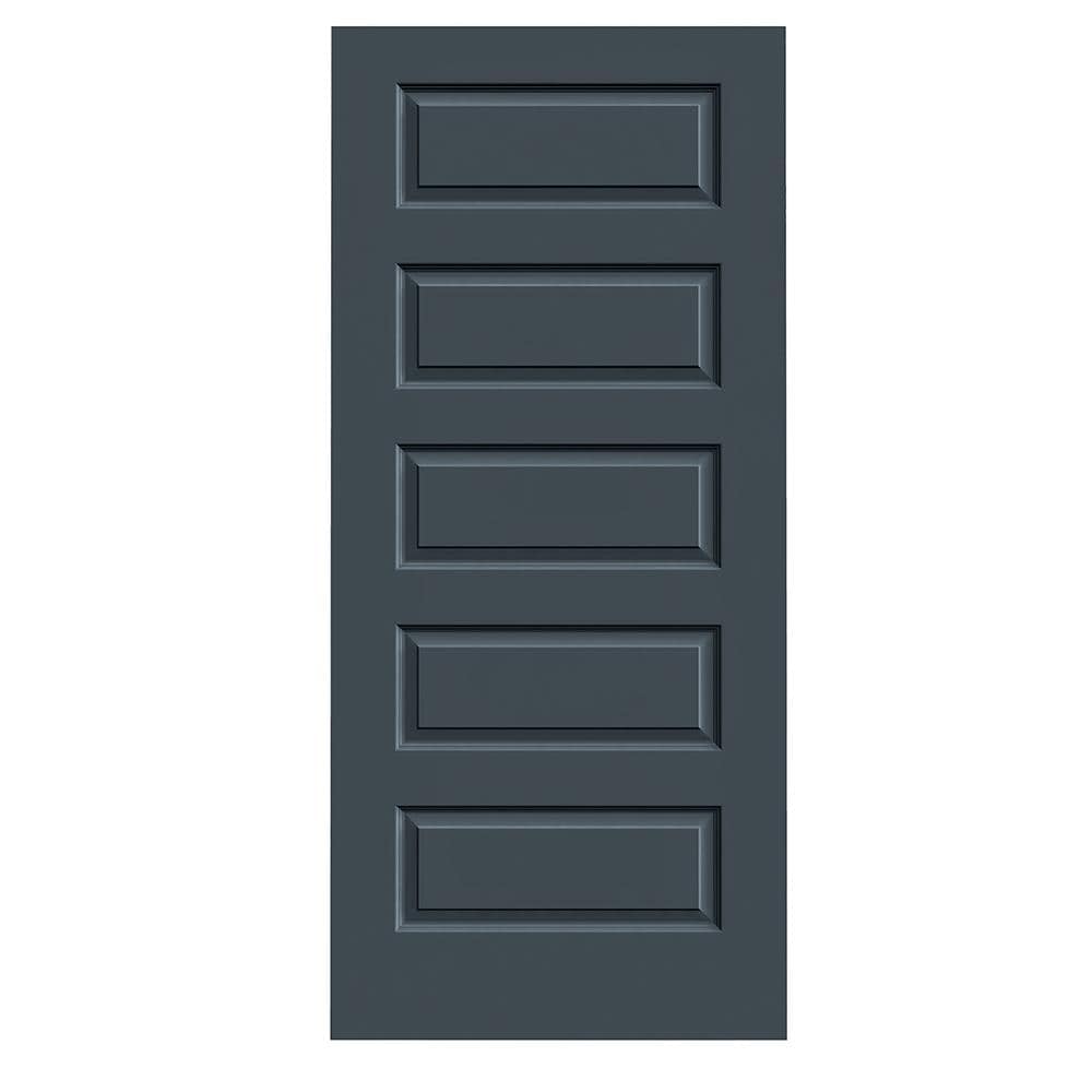 RELIABILT LO1004232 28-in x 80-in Slate 5-panel equal Smooth Hollow core Prefinished Molded composite Slab Door