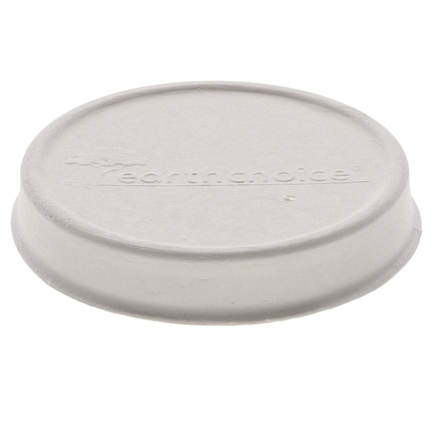 pactiv evergreen EarthChoice PFAS-Free Compostable Soup Cup Lid For 8 oz to 16 oz Soup Cups 4 in Diameter White Sugarcane 500/Carton