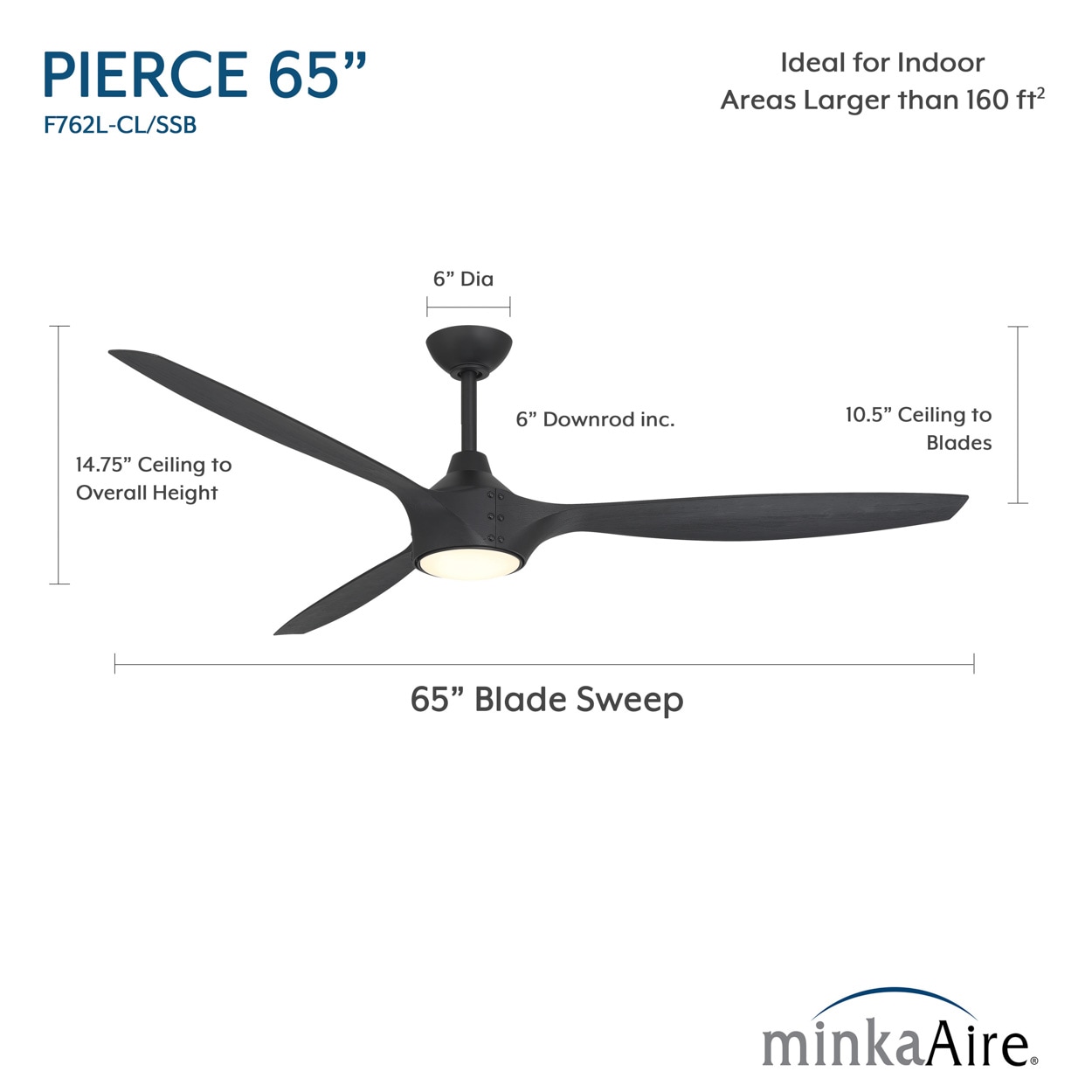 Minka Aire F762L-CL/SSB Ceiling-Fans - View #5