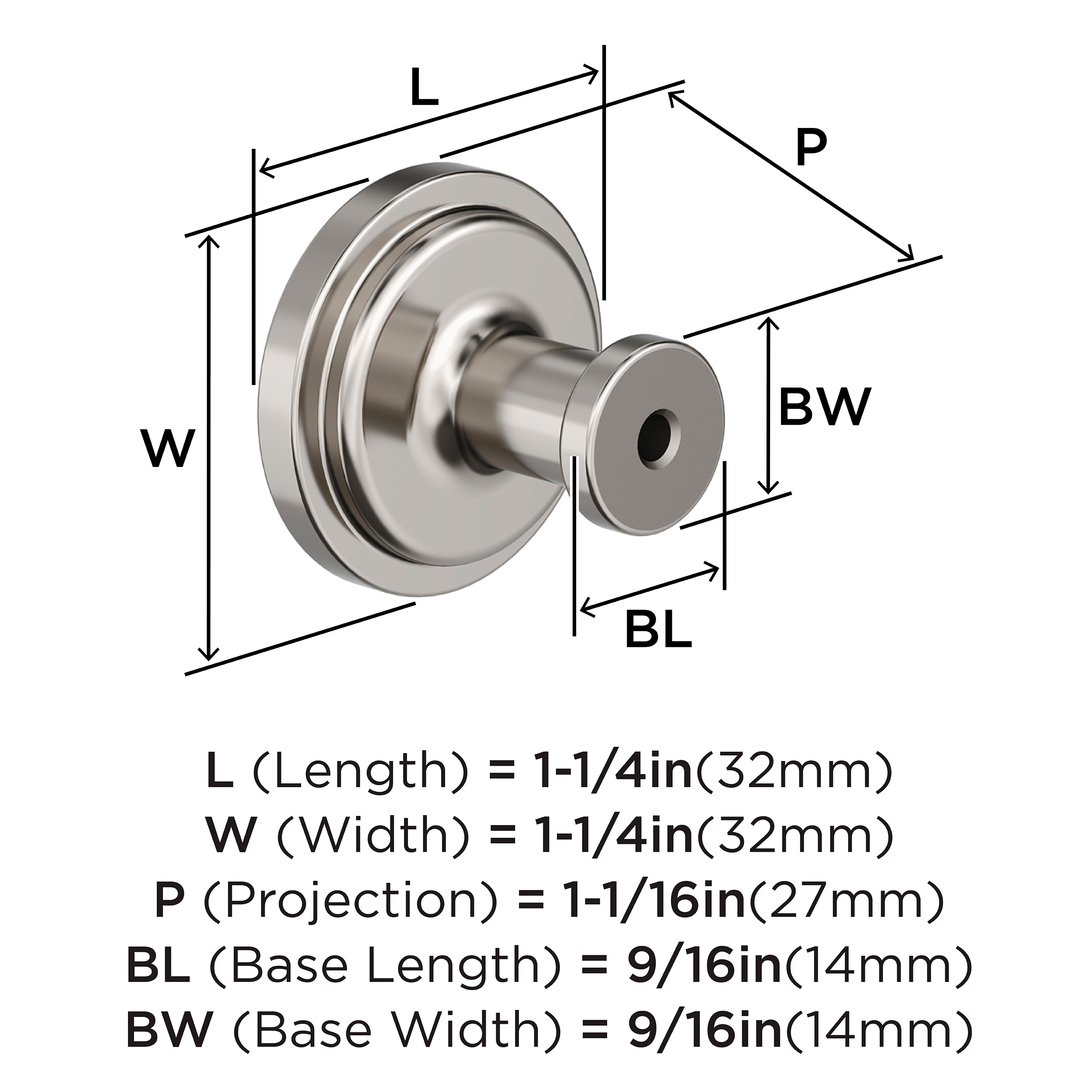 Amerock BP37460PN Cabinet-Knobs - View #4