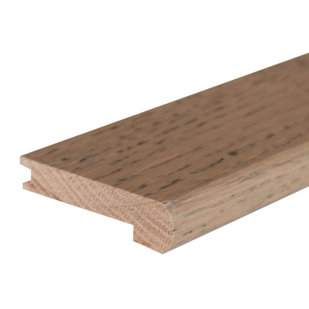 Flexco 1125474 Solid Wood Stair Nose 2.75-in x 78-in x 0.5-in River Sile Prefinished Wood White oak Flush Stair Nosing