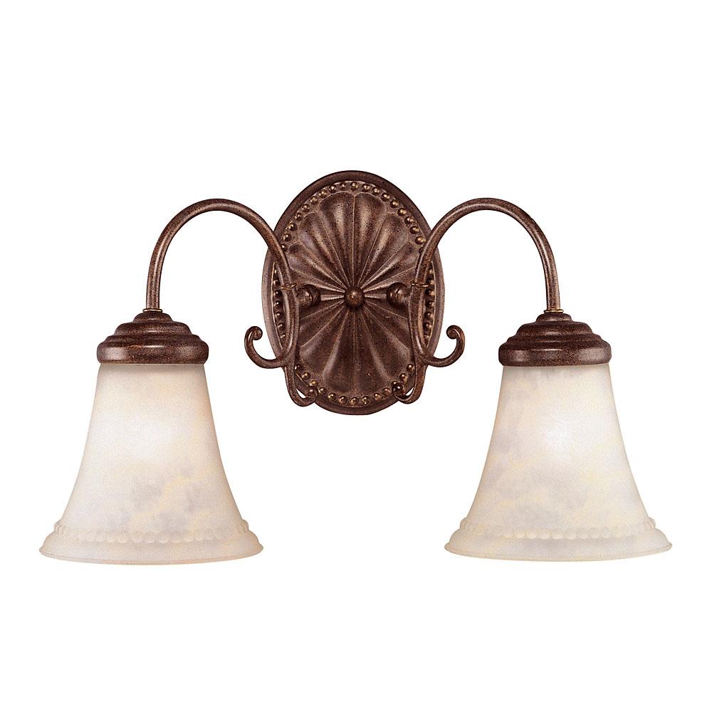  20077876 Shandy 18-in 2-Light Walnut Patina Traditional Vanity Light