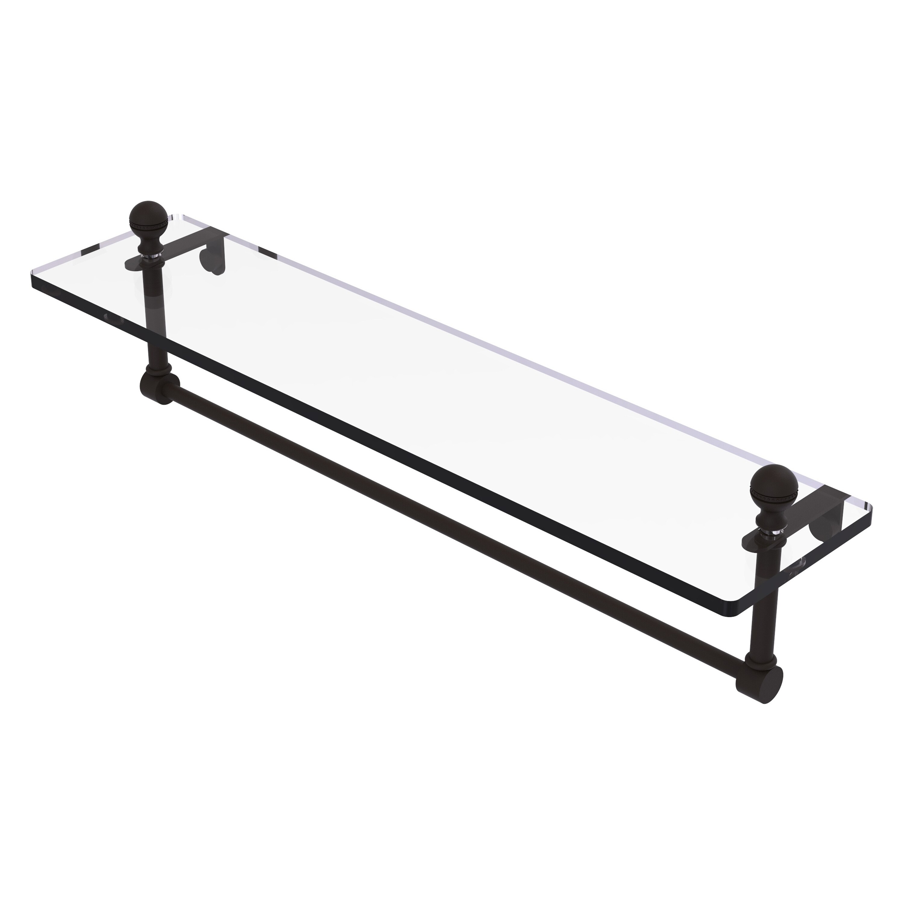 Allied Brass MA-1/22TB-ORB Mambo Oil-Rubbed Bronze 1-Tier Wall Mount Bathroom Shelf (22-in x 5-in)