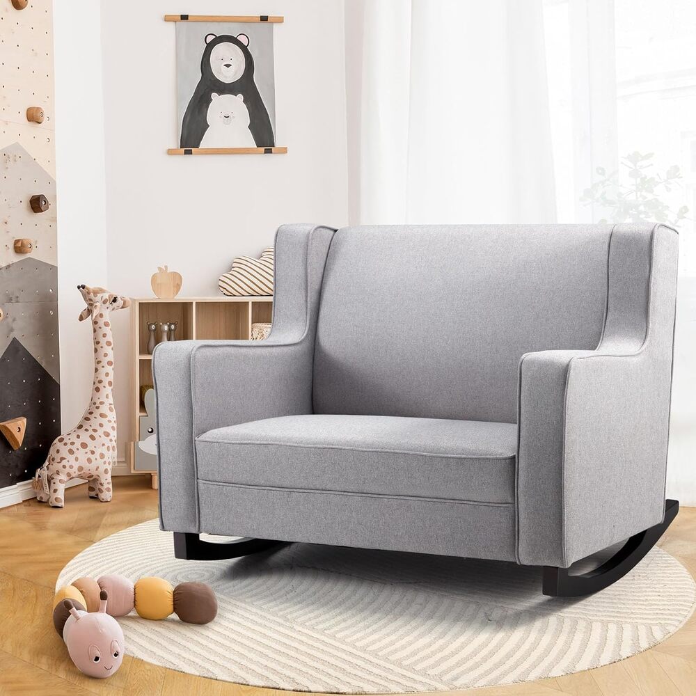 AECOJOY 10203400GR-LS01 2 Modern Gray Wingback Chair