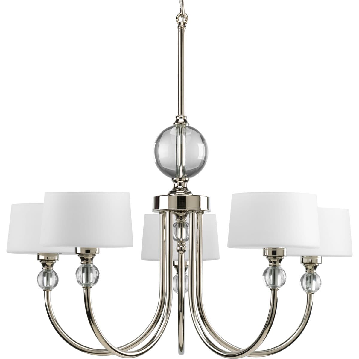 Progress Lighting P4674-104 Fortune Polished Nickel Transitional Chandelier