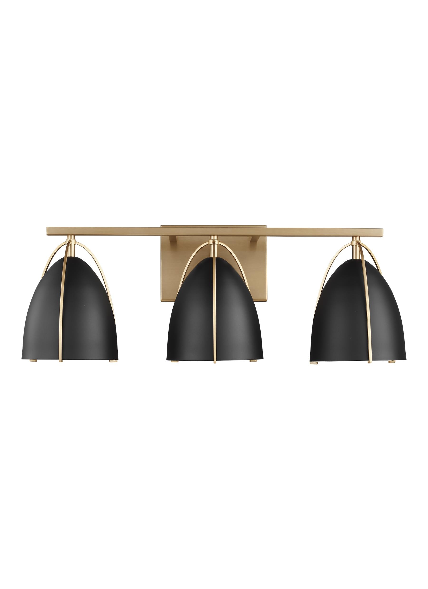 Generation Lighting 4451703EN3-848 Norman 24.25-in 3 -Light Satin Brass Modern/contemporary Vanity light