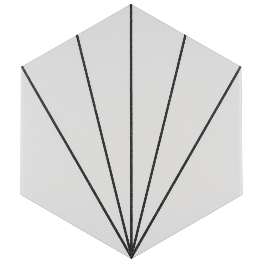 Affinity Tile FCDASBX Aster Hex Blanco 8-5/8-in x 9-7/8-in Glazed Porcelain Hexagon Standard Floor and Wall Tile ( 11.5-sq ft Carton )