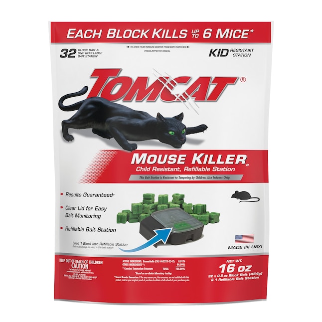 TOMCAT Mouse Killer(e) Child Resist., Refillable Station Mouse