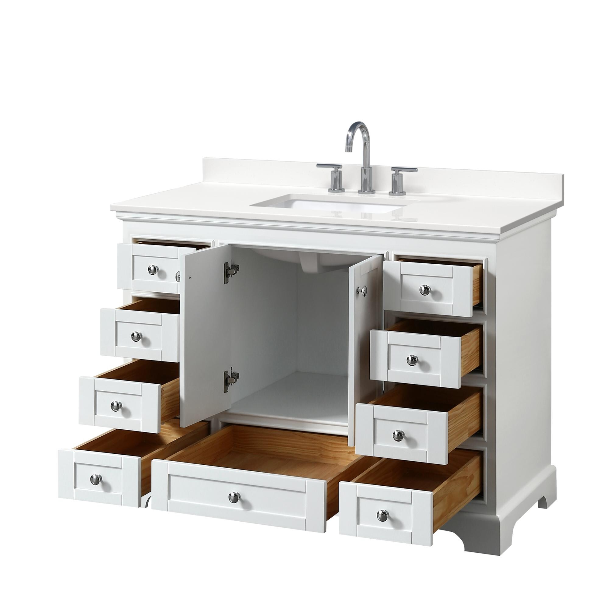 Wyndham Collection WCS202048SWHWQUS3MXX Bath-Vanity-Combo - View #2