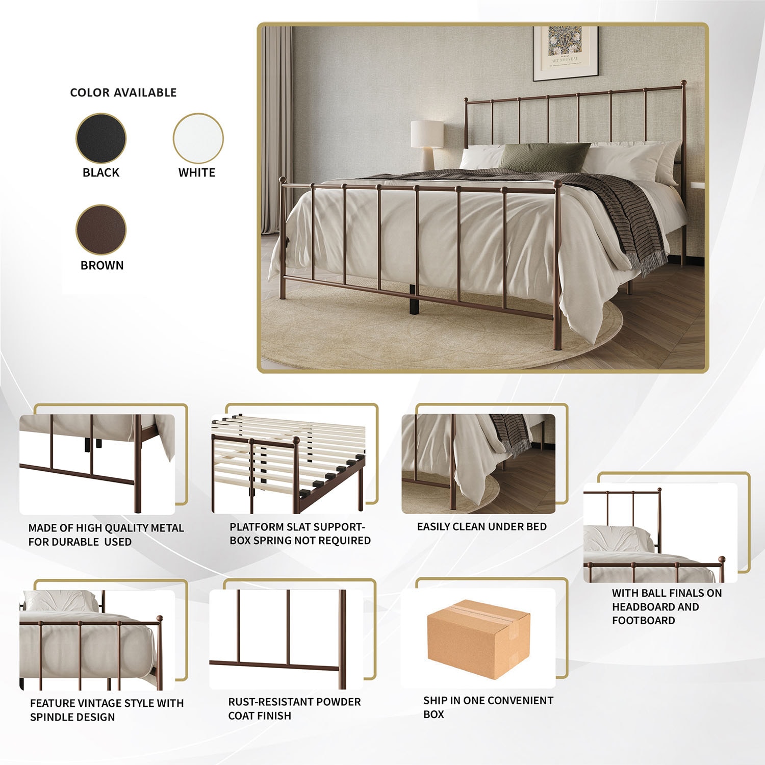 CasePiece CMB026QPL-BN-MT beds - View #9