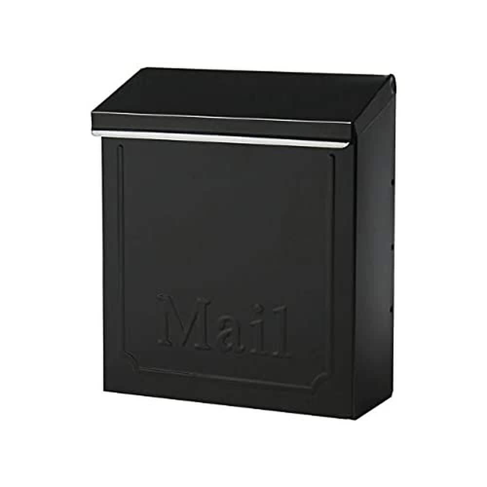 The Solar Group Solar Group THVKB001 Black Wall-Mount Townhouse Mailbox.