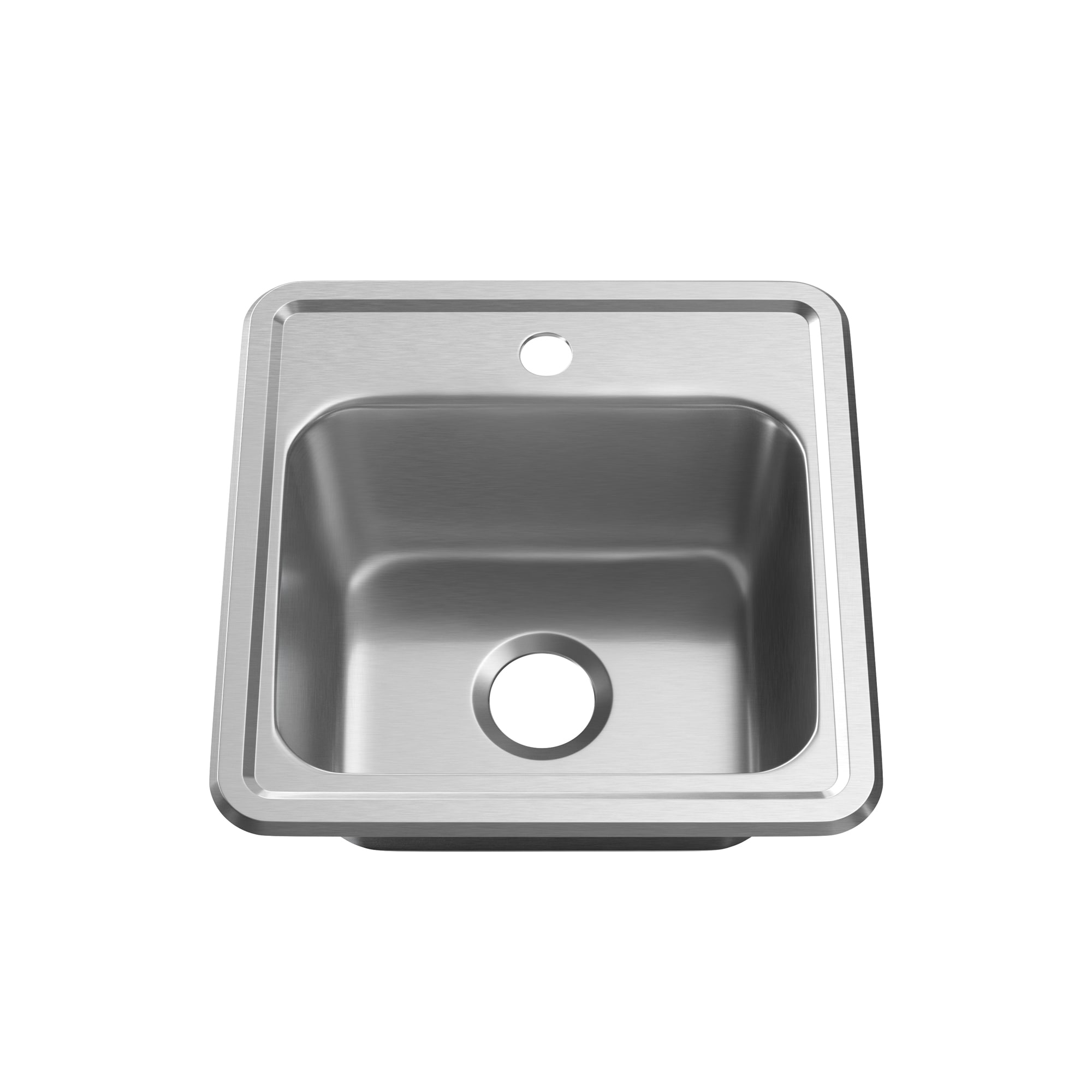 PROFLO PFSR151561A 15-in L x 15-in W Stainless steel 1-Hole Drop-in Residential Bar Sink