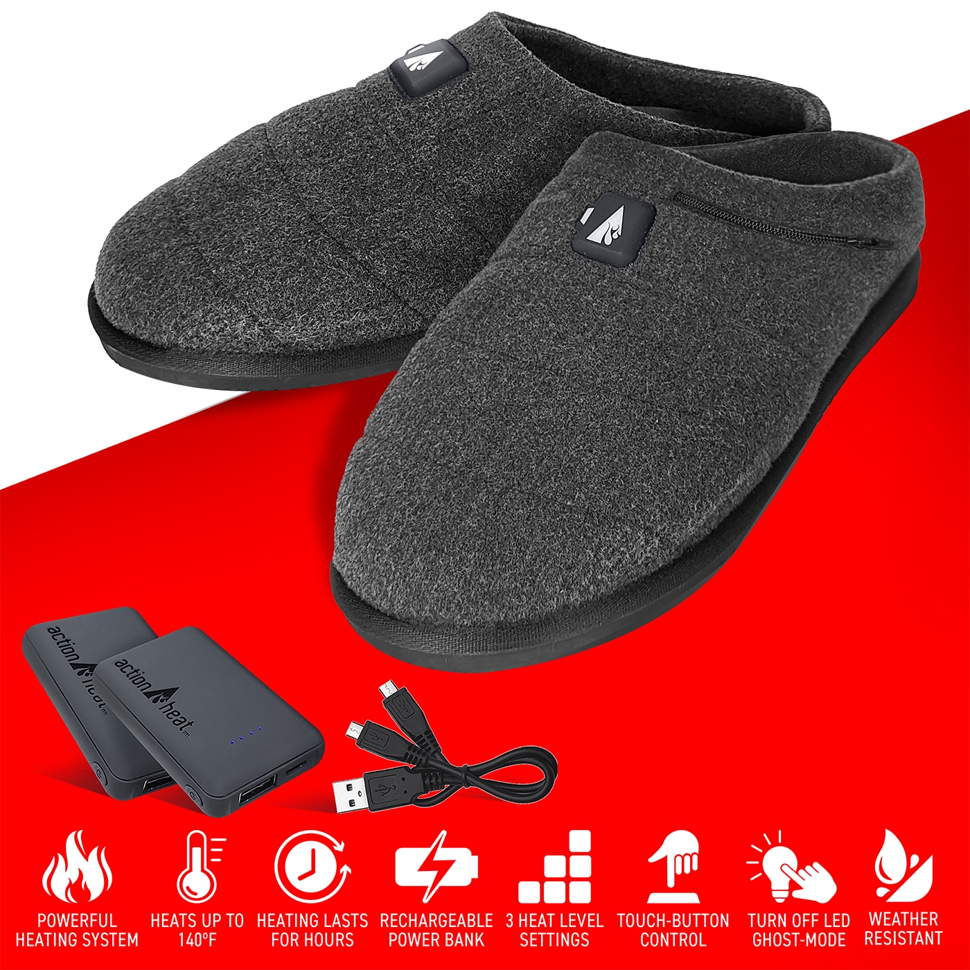 ActionHeat AH-SLIP-5V-G-S-M footwear - View #7