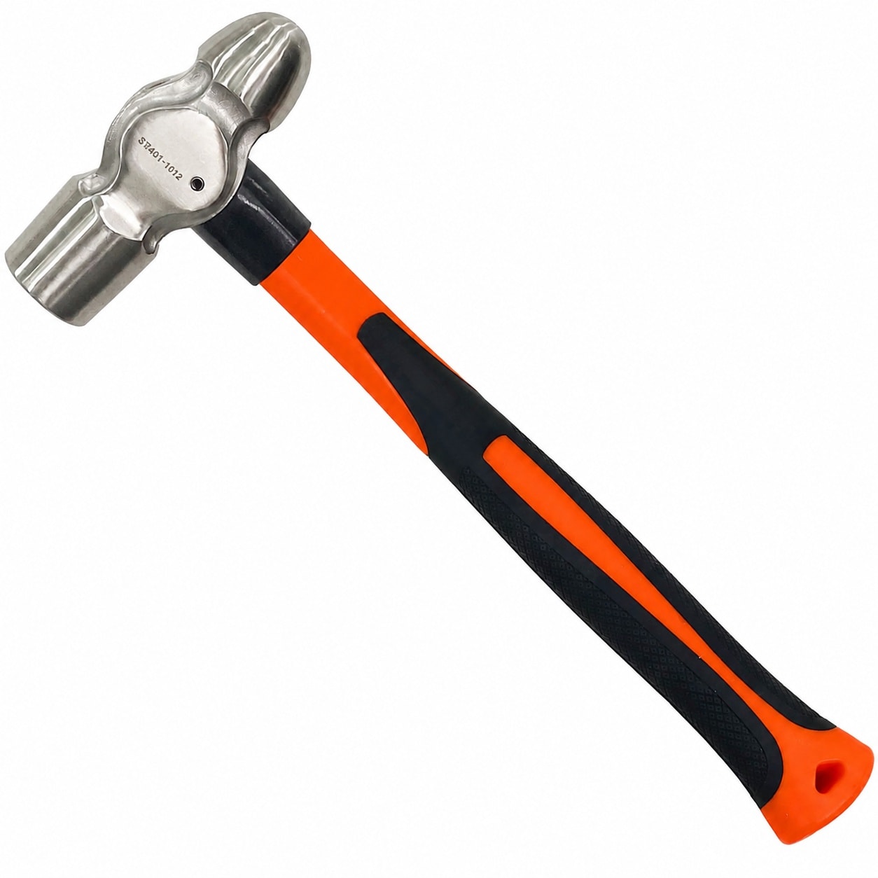 AKSCYZM 2lb Ball Pein Hammer Stainless Steel Head with Fiberglass Handle Length 350mm Shock Resistant Corrosion Resistant #LAK0819K665
