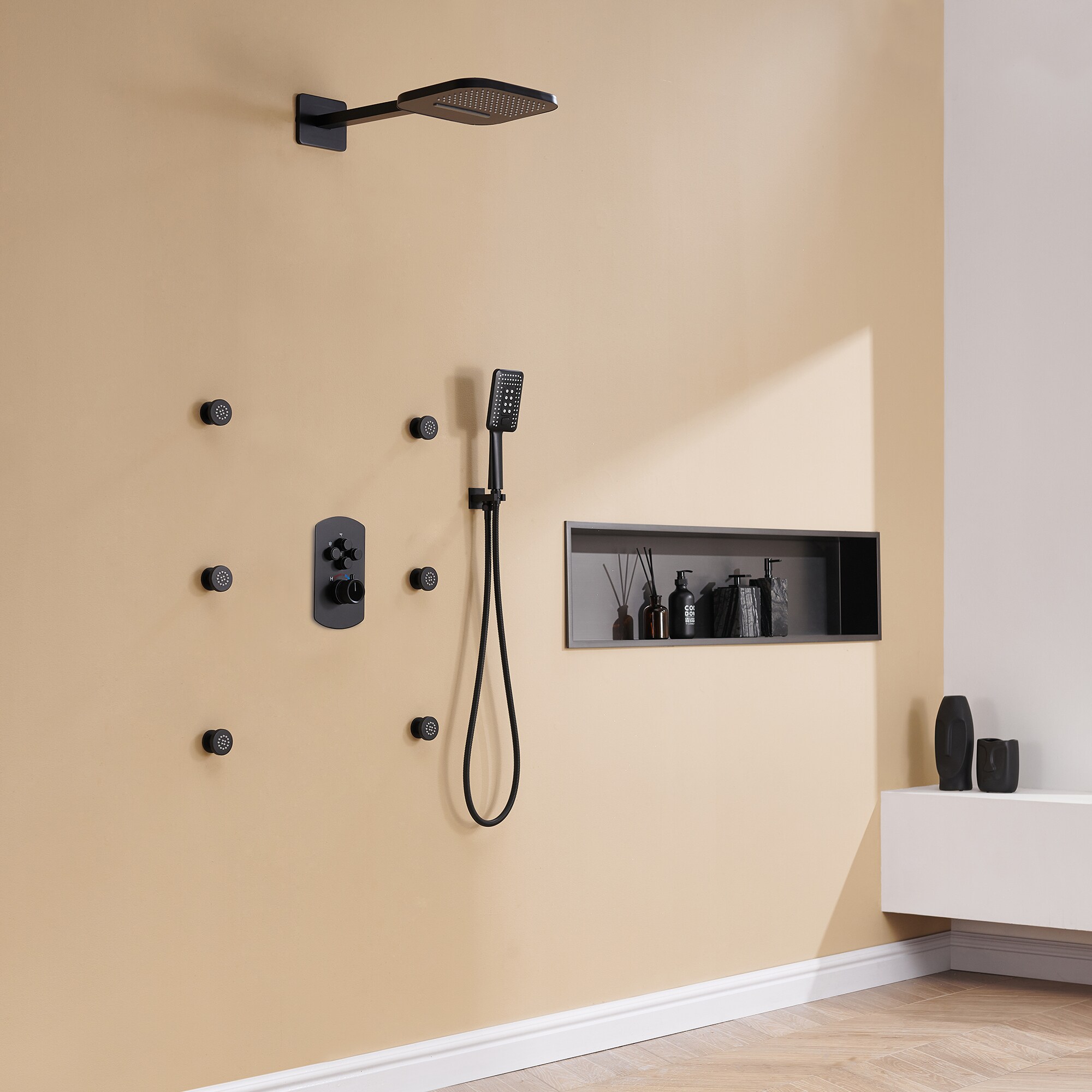 Mondawe MO-DTB5091MB Showerhead-Bar-Panels - View #4
