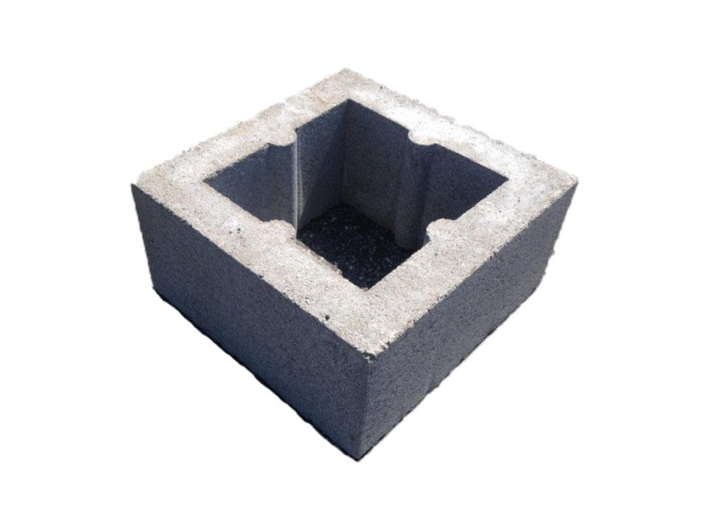 Hollow Concrete Chimney Block, 17W x 8H x 21 L, for 8 x 12 Flue Liner  - 8030702