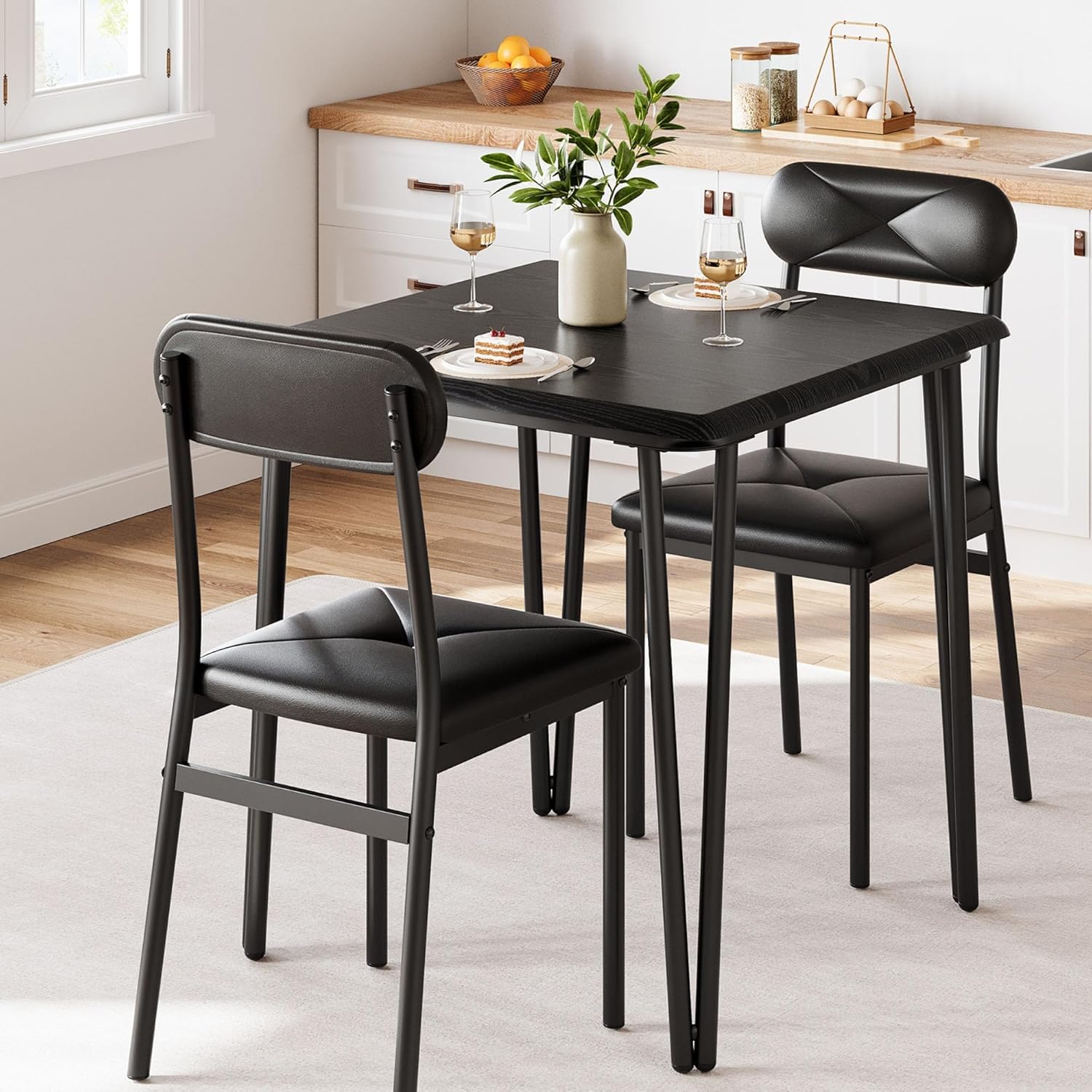 Garvee Dining Table for 2 Small Square Kitchen Dinner Table Set