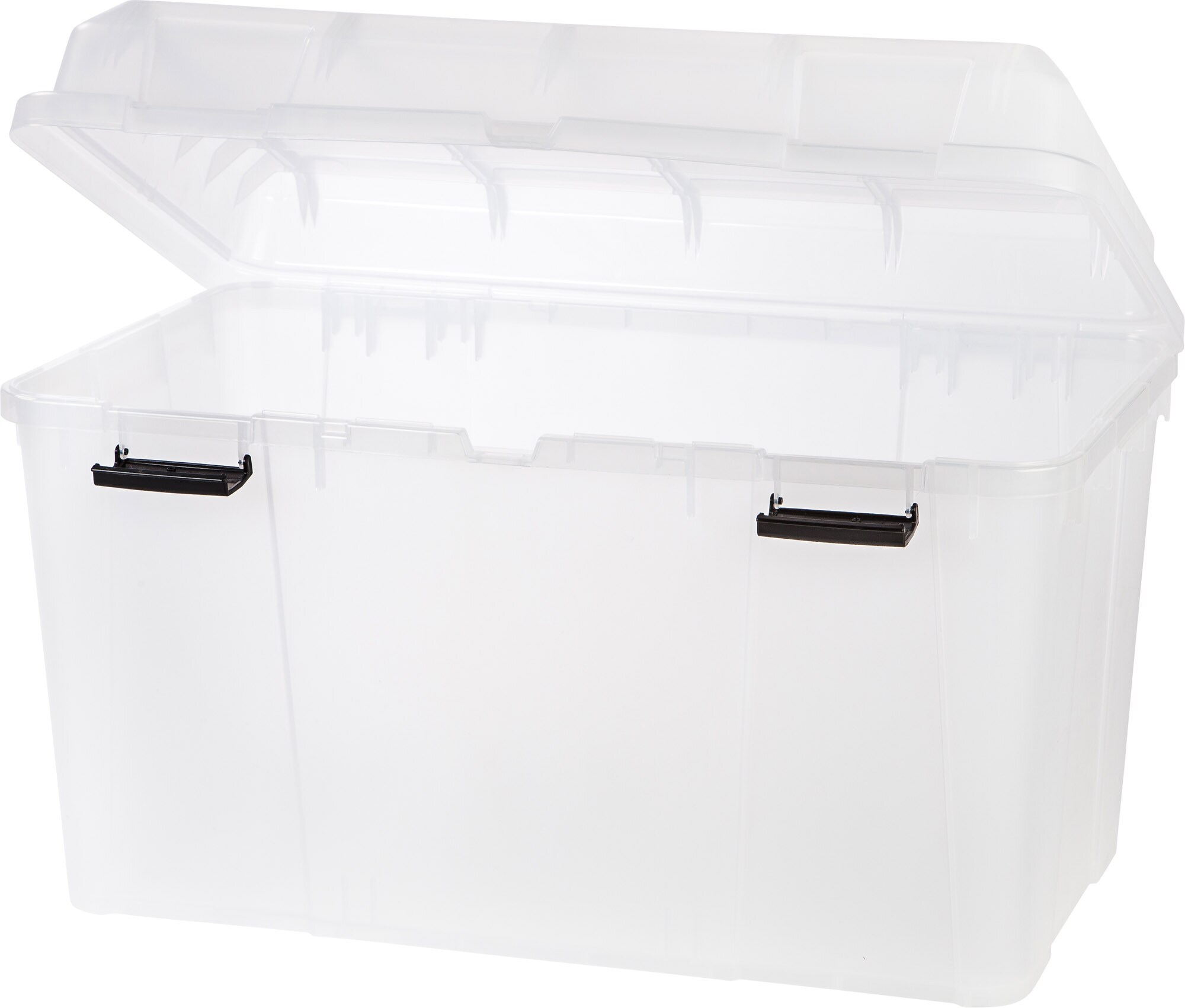 IRIS 3-Pack X-large 34.5-Gallon (138-Quart) Clear Weatherproof Tote ...