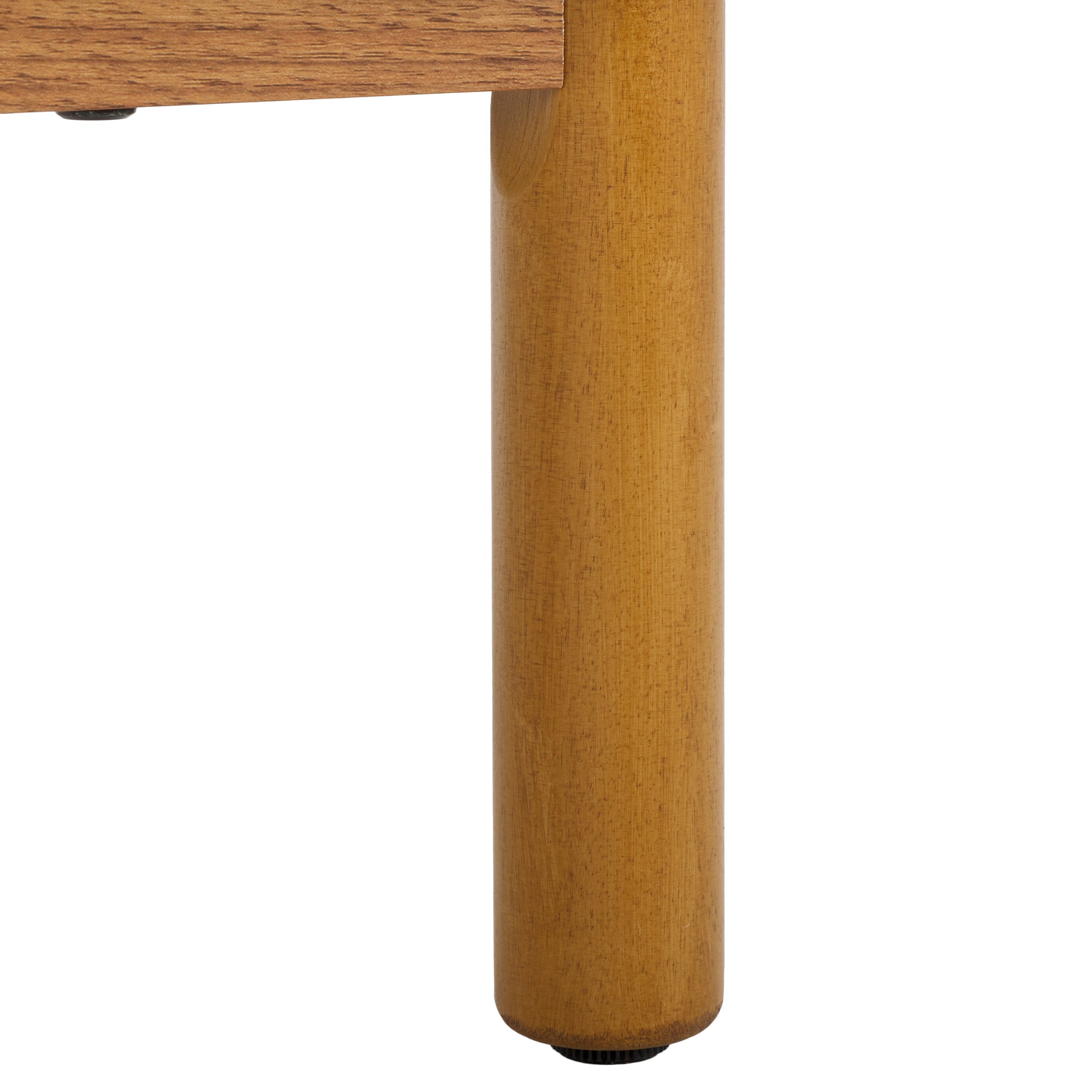 Aino Oak Natural 1-Drawer Nightstand with Rattan Mesh
