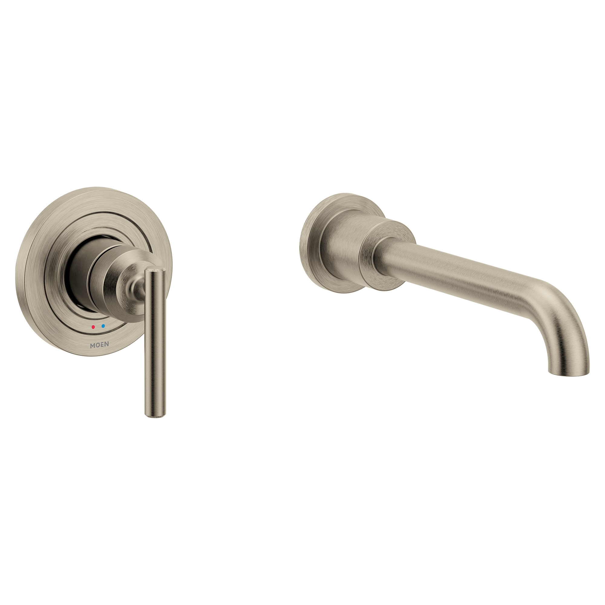 Moen WT961BN Brushed Nickel 1-handle Wall-mount Mid-arc Bathtub Faucet