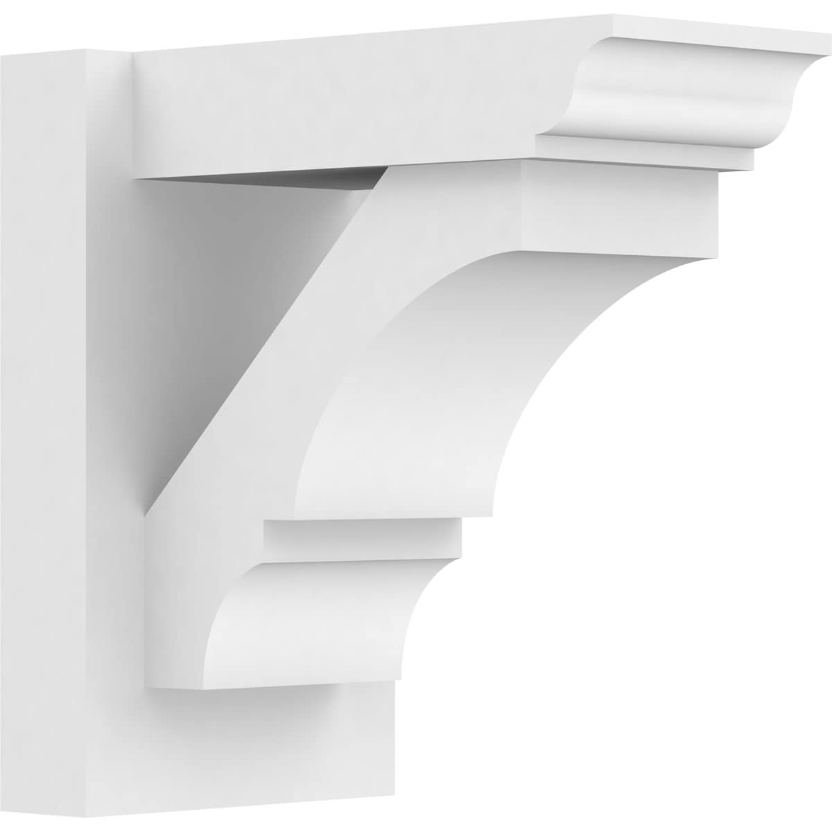 Ekena Millwork OUTP07X12X12BOA01 7-in W X 12-in D X 12-in H Balboa Architectural Grade PVC Outlooker with Traditional Ends