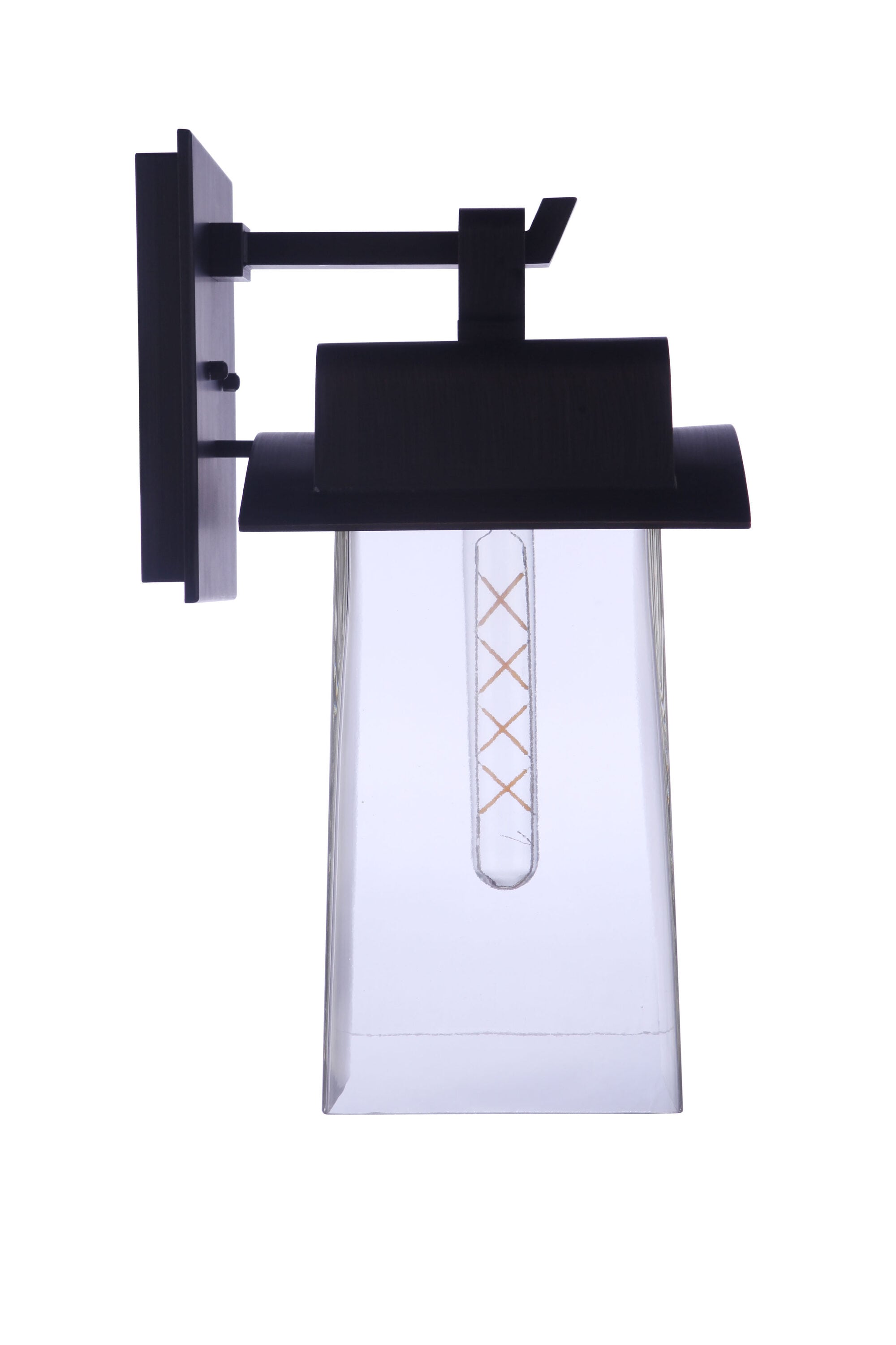 17" Bronze Direct Wired Electric Lantern Wall Light
