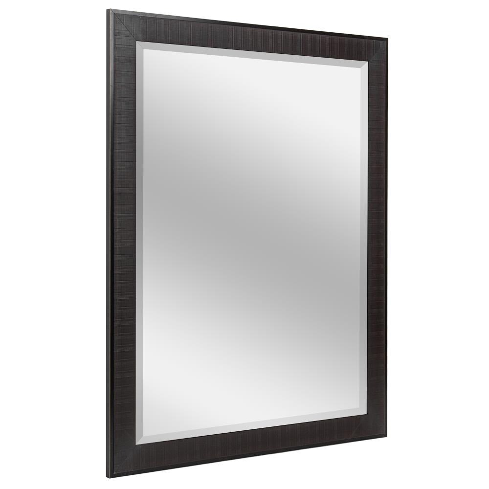 Rustic brown frame 35.25-in W x 45.25-in H Brown Framed Wall Mirror in the Mirrors  department at