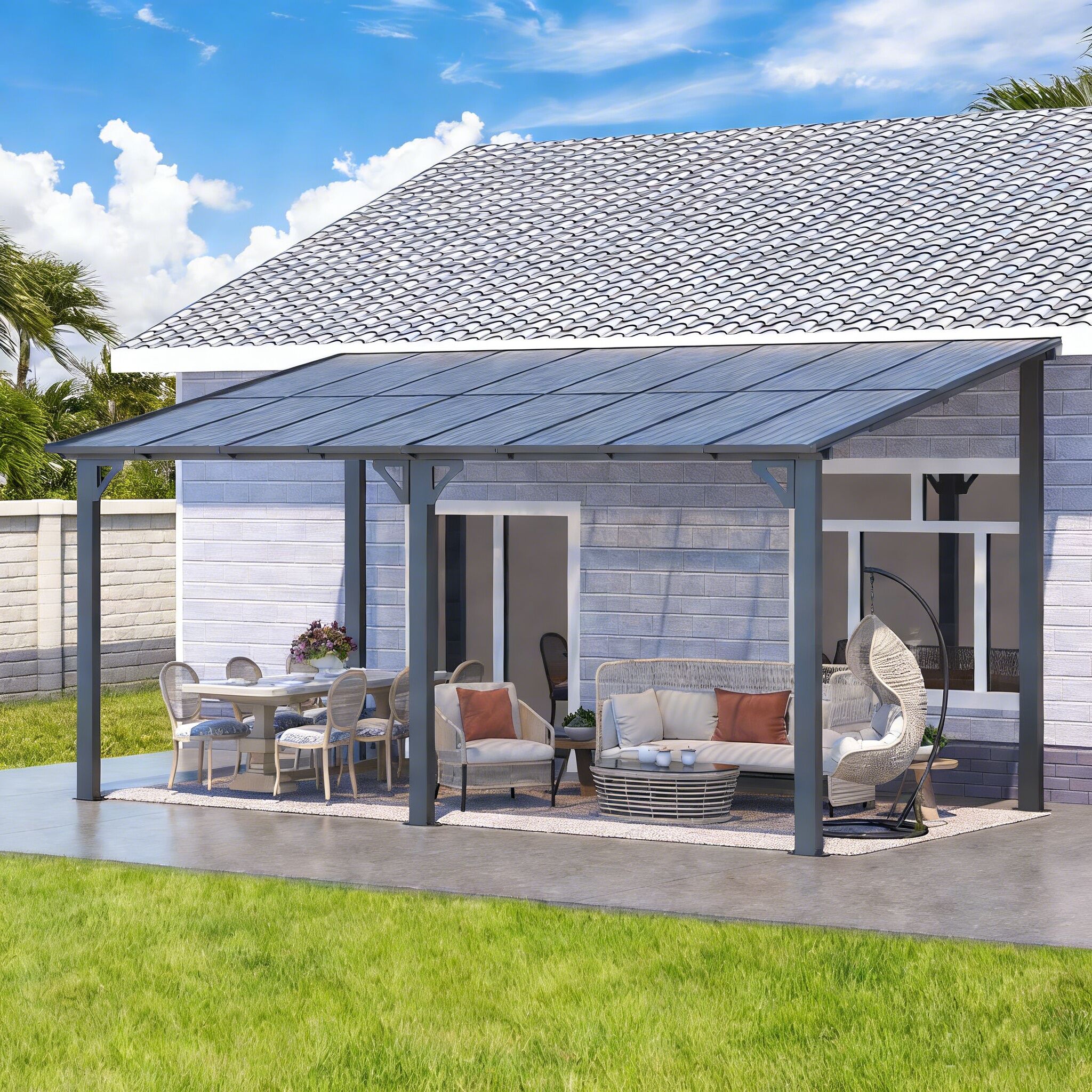AECOJOY 16409BK-LS02 Wood-Resin-Gazebos - View #3