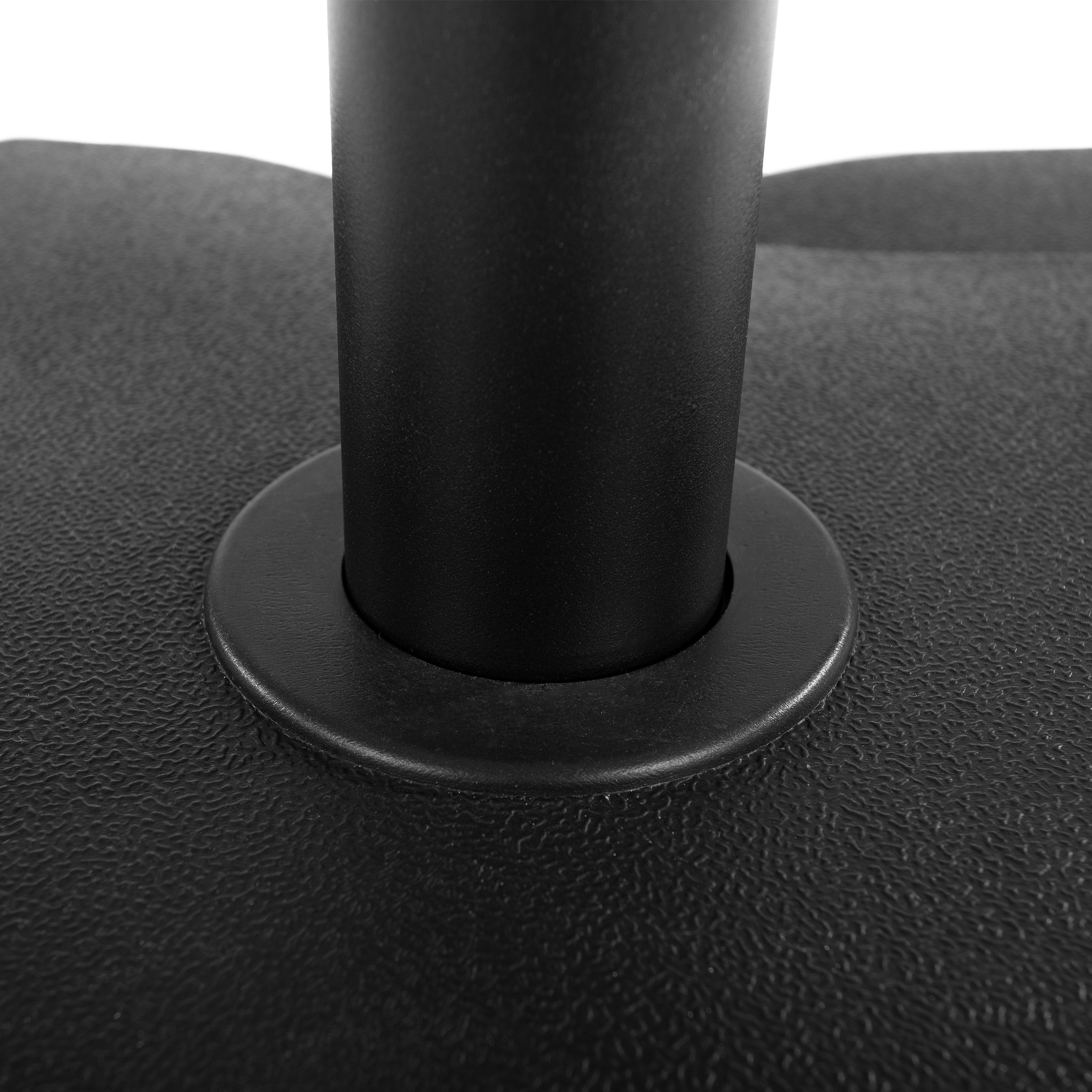 Black Round Concrete Outdoor Umbrella Base, 26 lbs