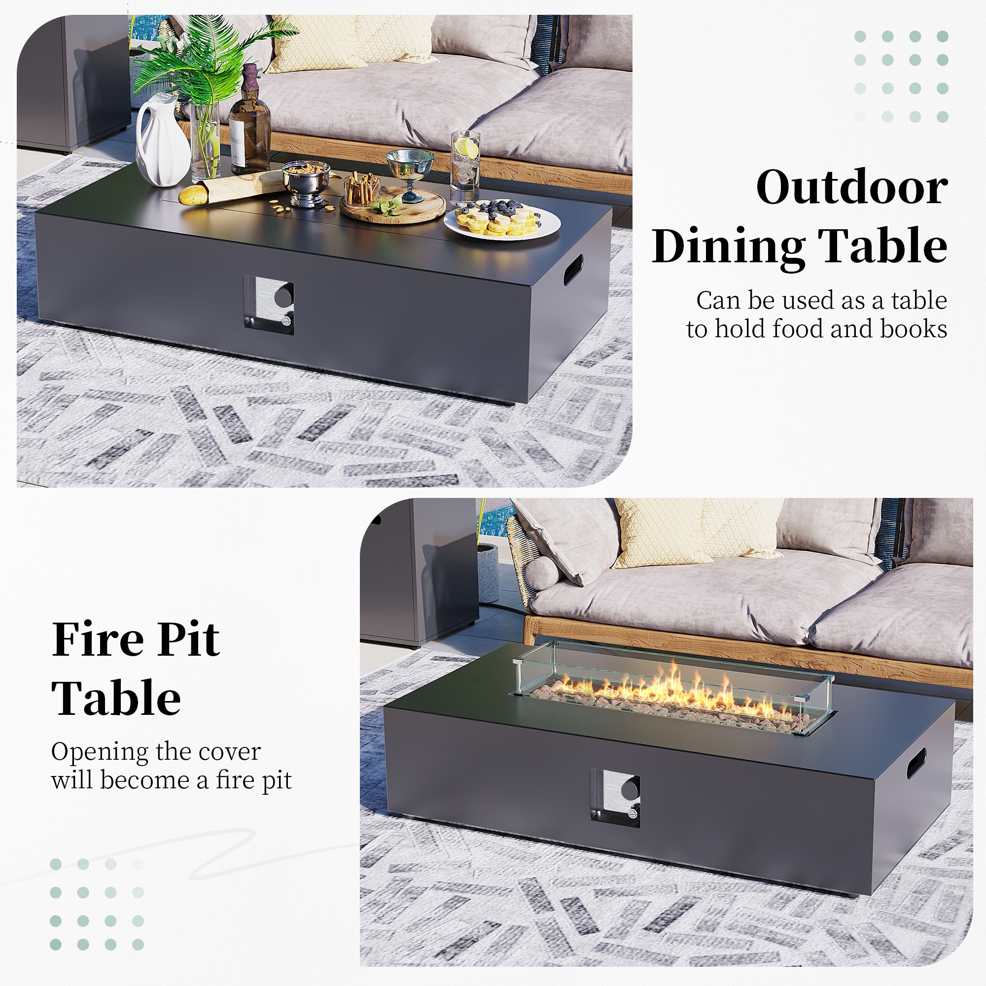 Patio Watcher 56TP-GREY-DK-BLZWST Outdoor-Gas-Firepits - View #8