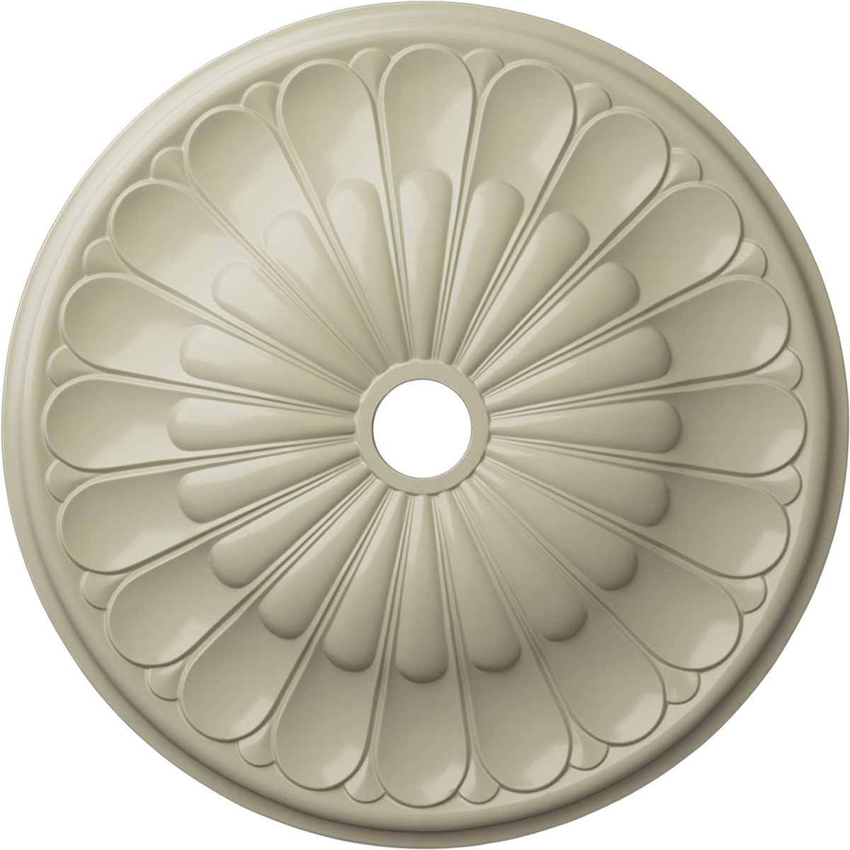 Ekena Millwork CM31GOCYF Gorleen 31.625-in W x 31.625-in L Painted Clear Yellow Polyurethane Whole Ceiling Medallion