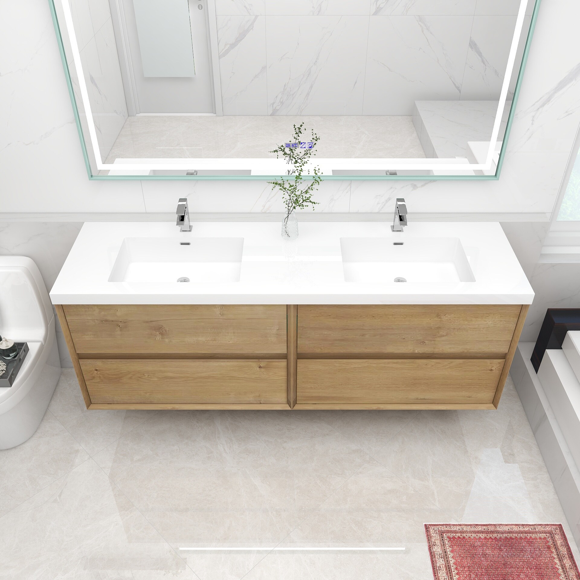 BV Better Vanity SLIM72D-OAK Bath-Vanity-Combo - View #8