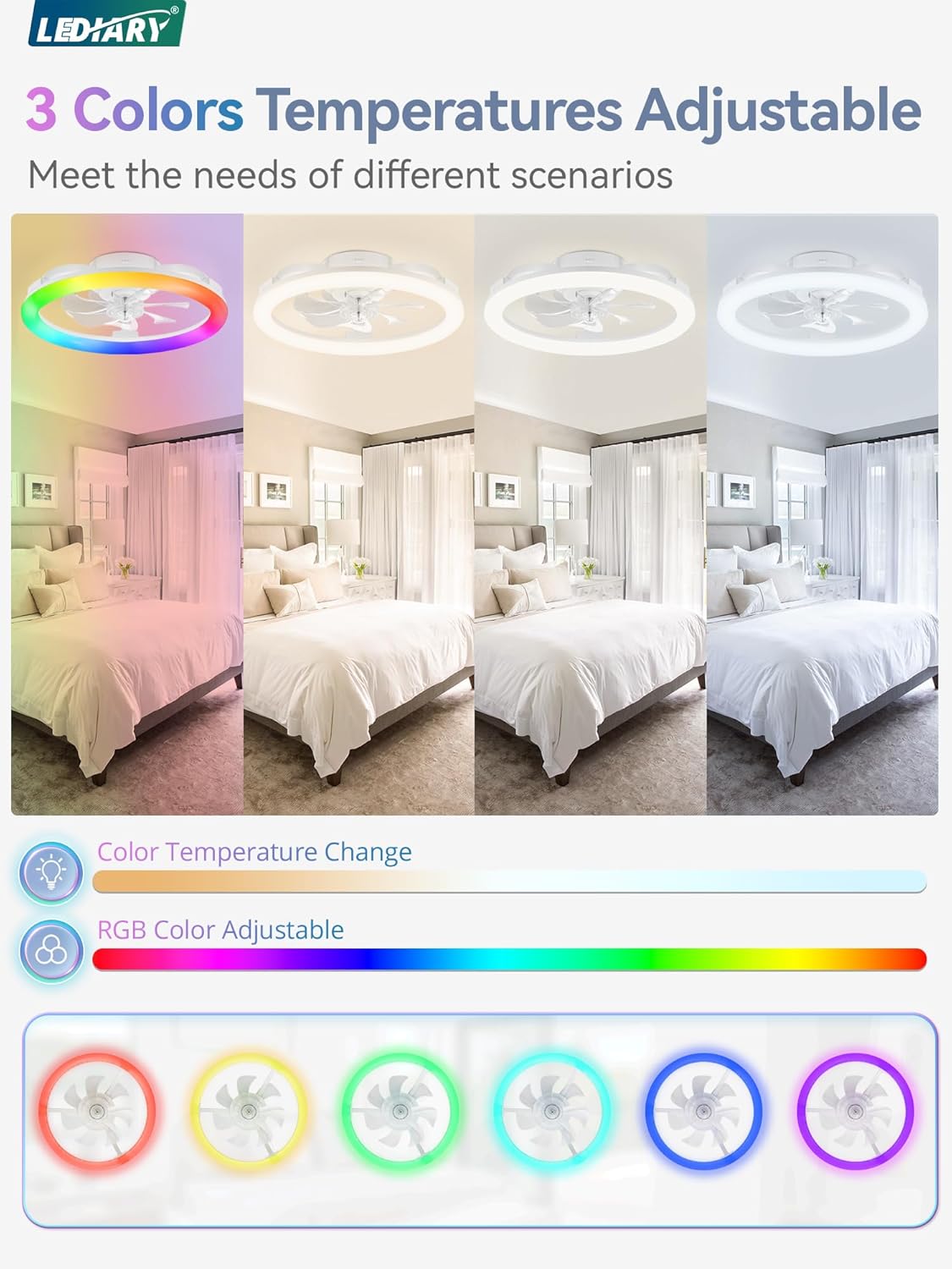 LEDIARY LEDIARY-B0F89Y89C6 Ceiling-Fans - View #2