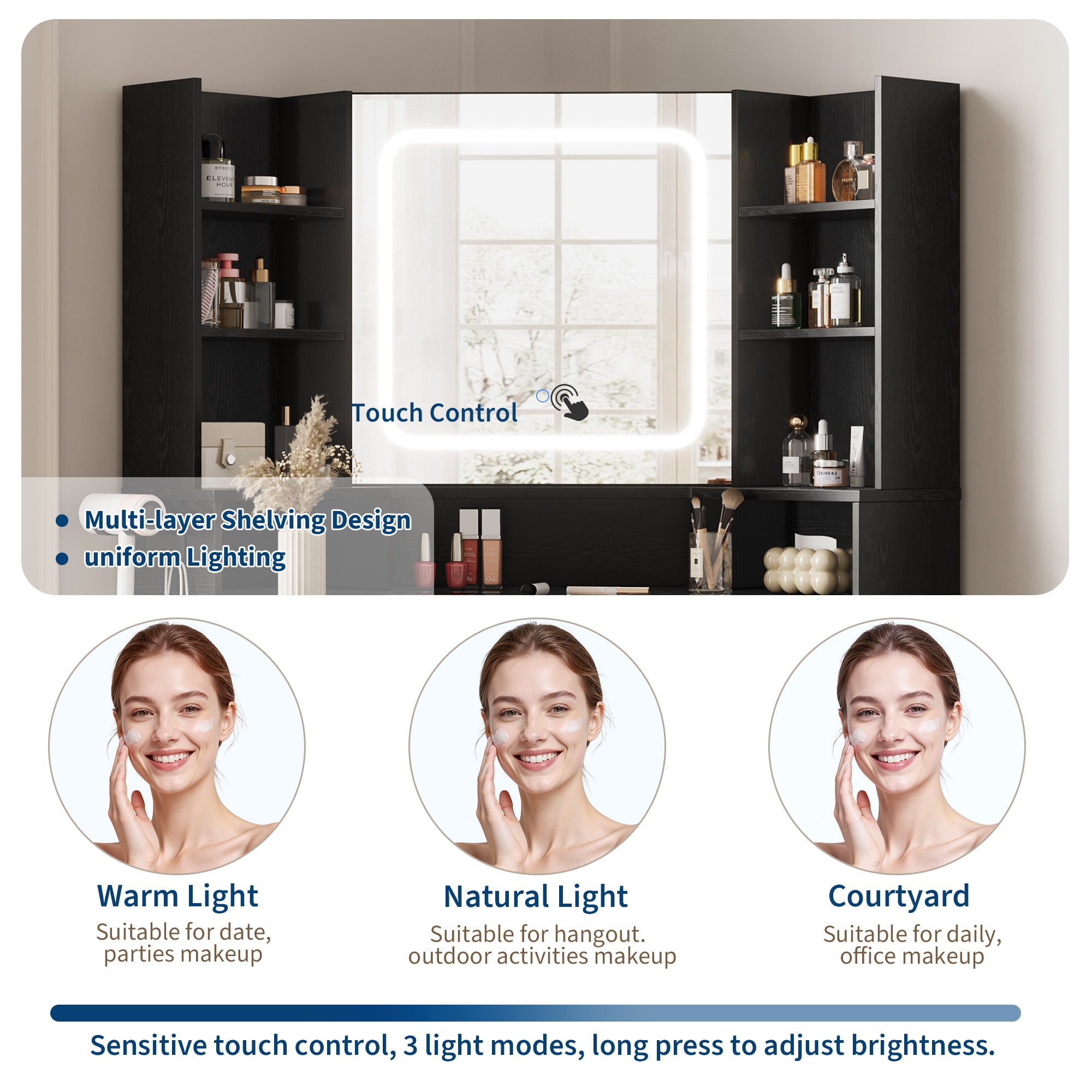 GarveeLife ZDUEOT98D1PPI Bedroom-Vanities - View #3