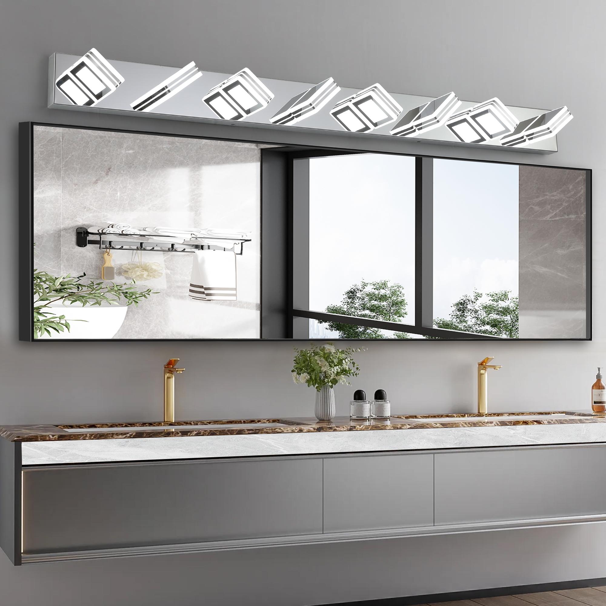 Bayfeve BFLCM-6809-LT Rotatable LED Vanity Light 52.2-in 8 -Light Gloss Chrome Integrated LED Modern/contemporary Vanity light