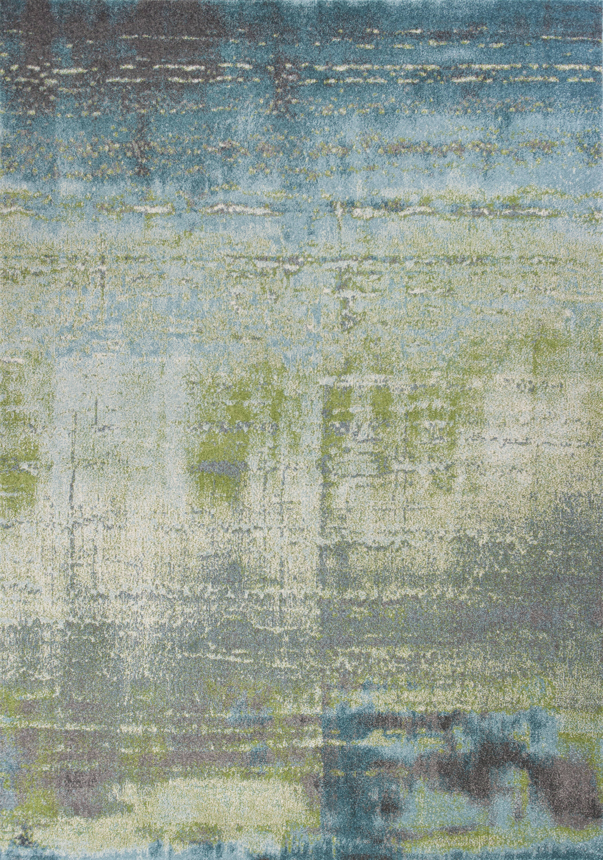 KAS Rugs ILL6206710X1010 Illusions 8 X 10 (ft) Blue/Green Indoor Abstract Mid-century Modern Area Rug